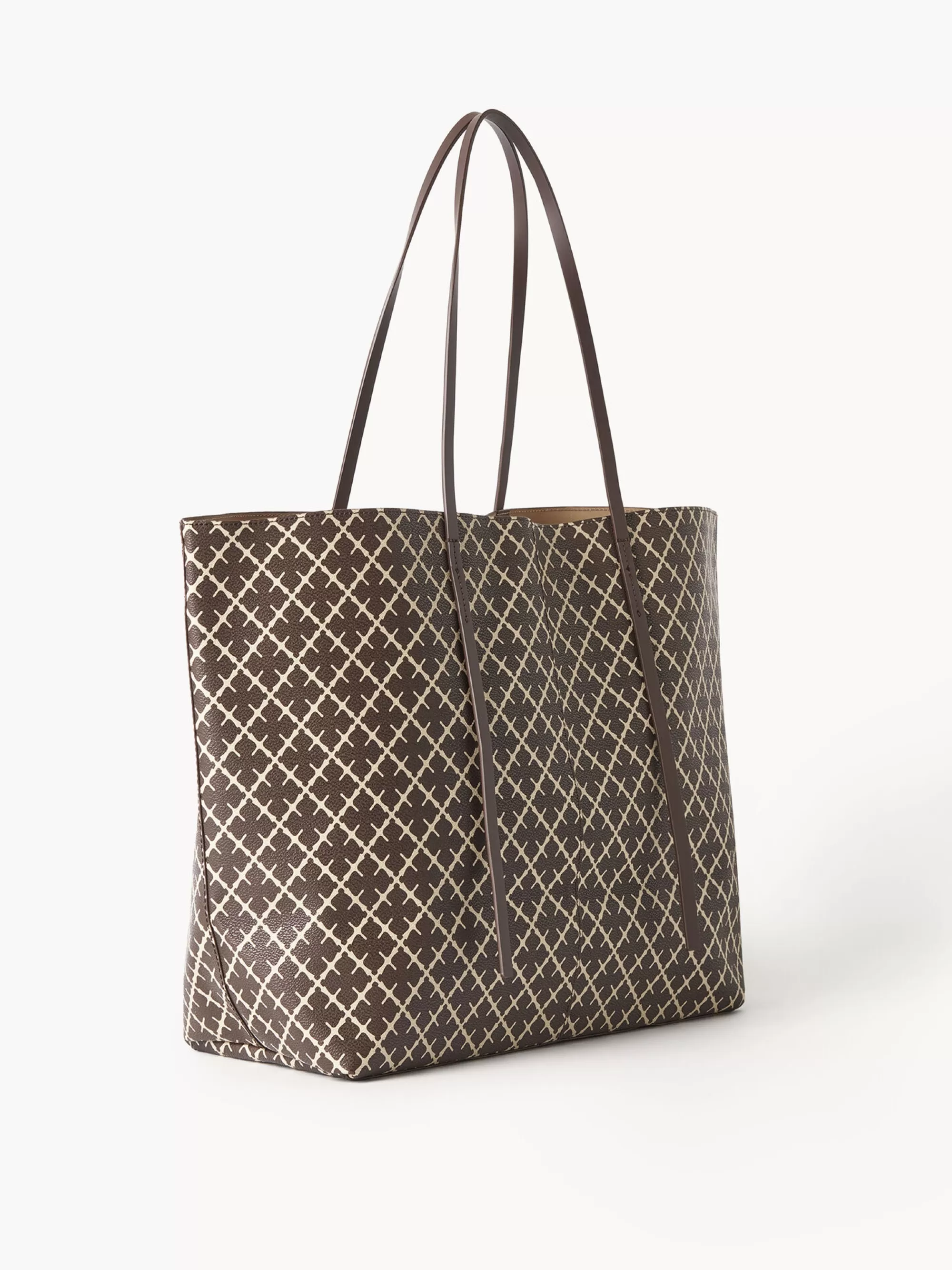 Hot By Malene Birger Abi Printed Tote Bag Warm brown