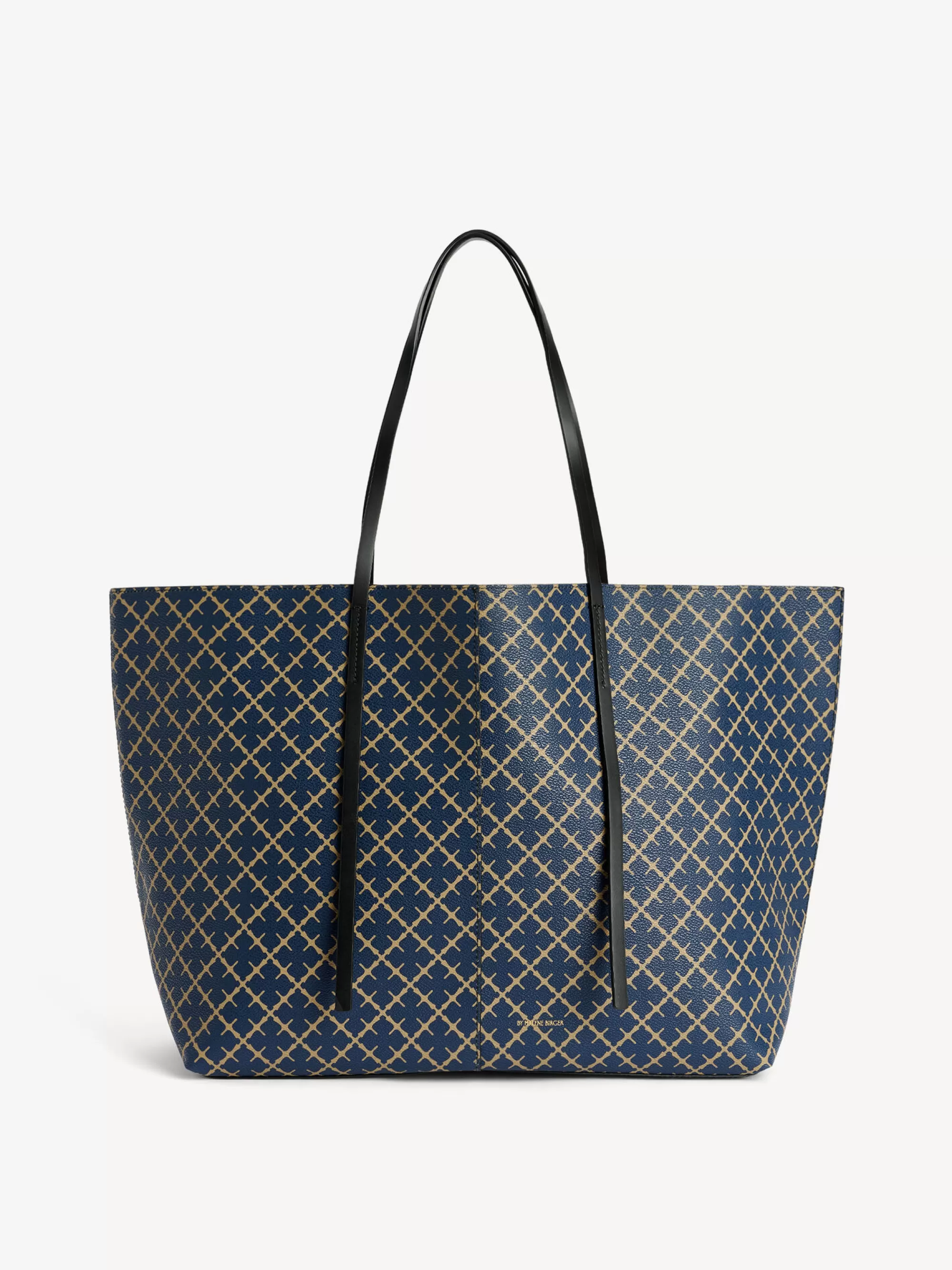 Outlet By Malene Birger Abi Tote Bag Med Print Navy Blazer