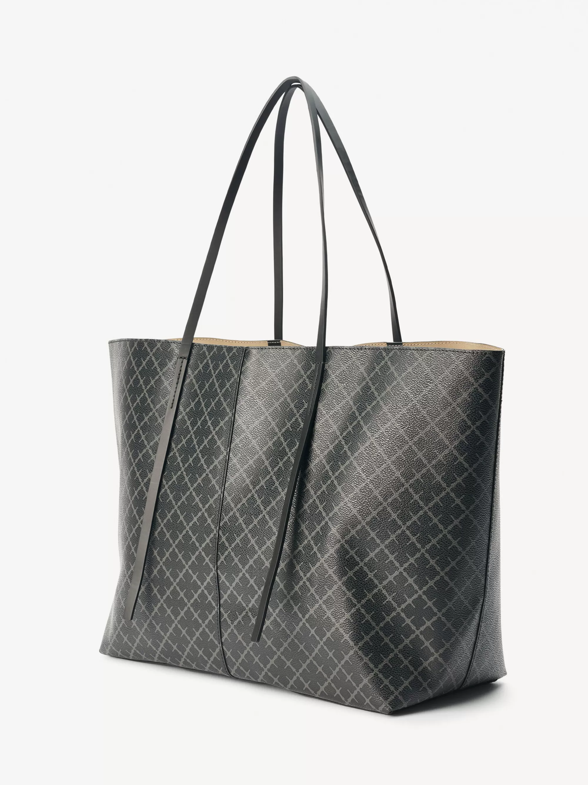 Best Sale By Malene Birger Abi Tote Bag Med Print Charcoal