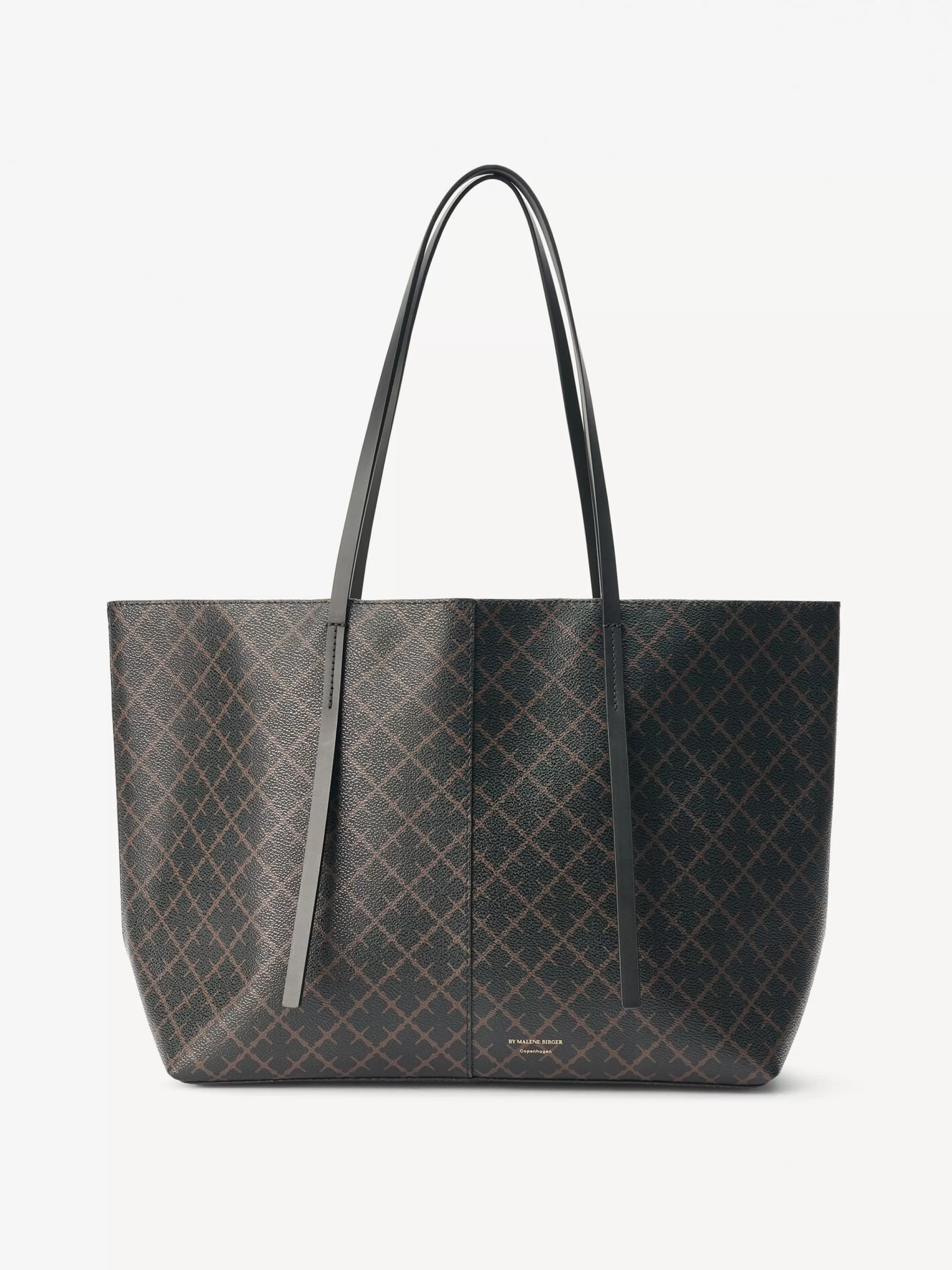 Store By Malene Birger Abigail Tote Bag Med Print Dark Chokolate