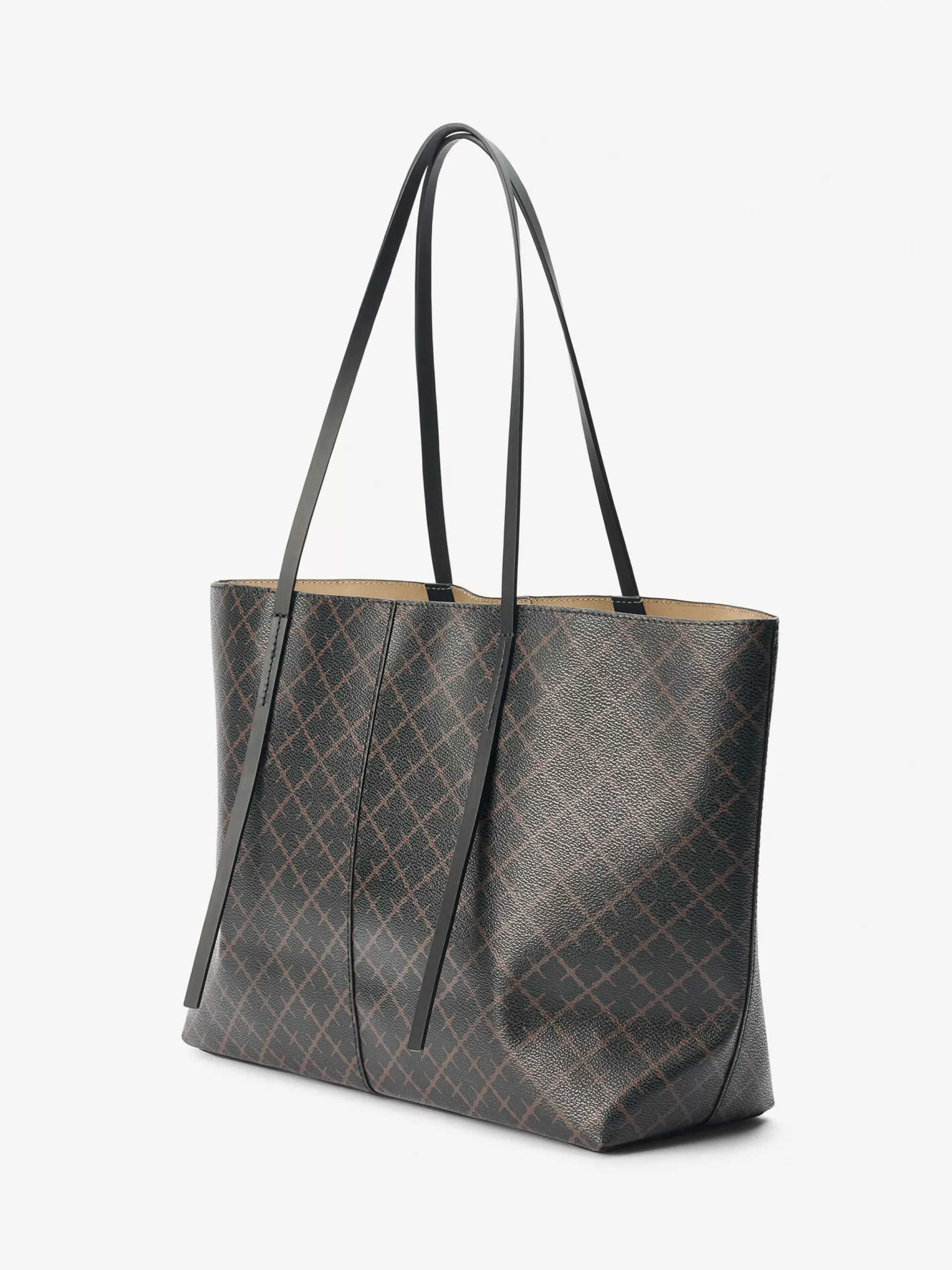 Store By Malene Birger Abigail Tote Bag Med Print Dark Chokolate