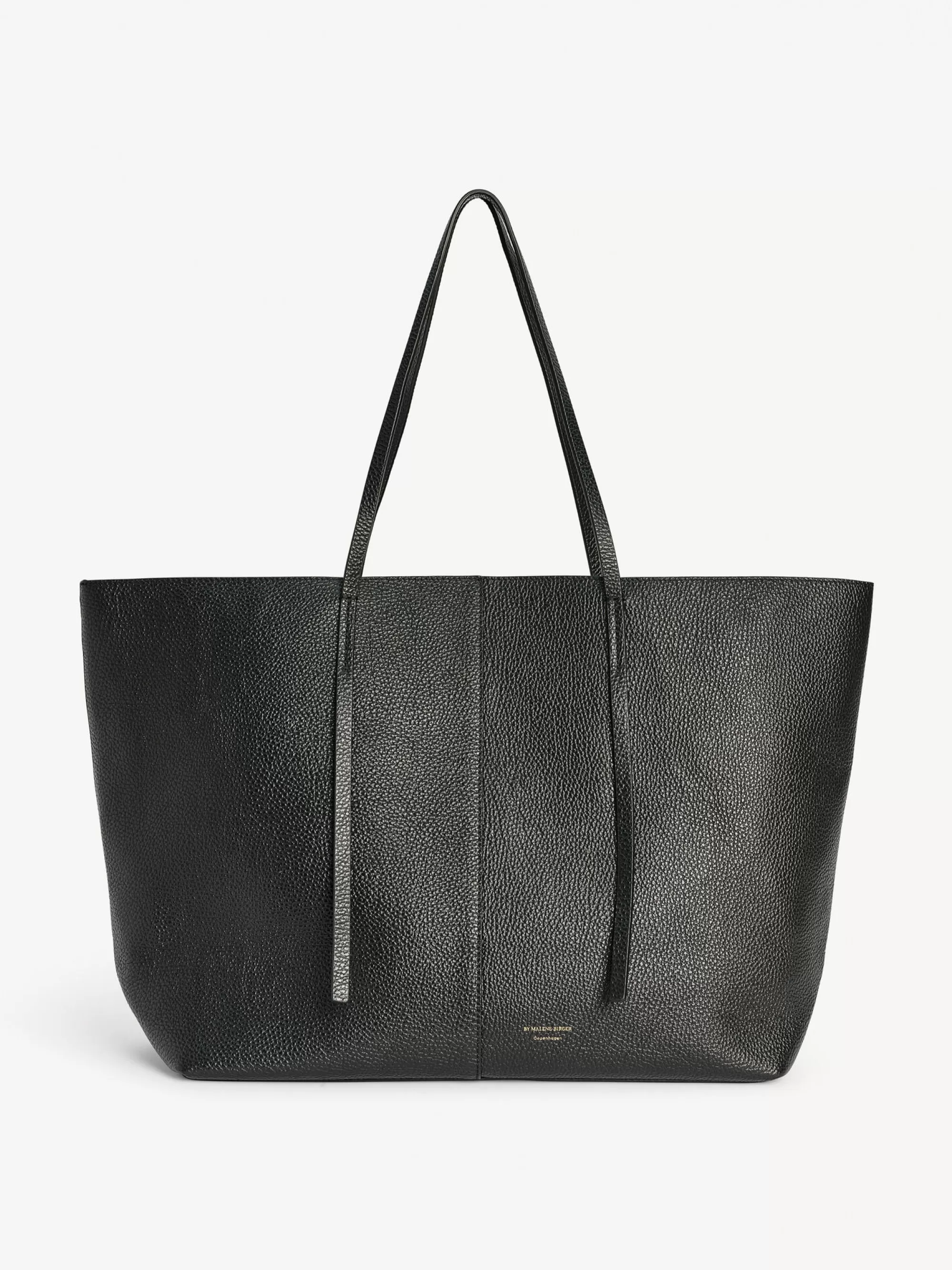 Flash Sale By Malene Birger Abilla Tote I Grovkornet Læder Black