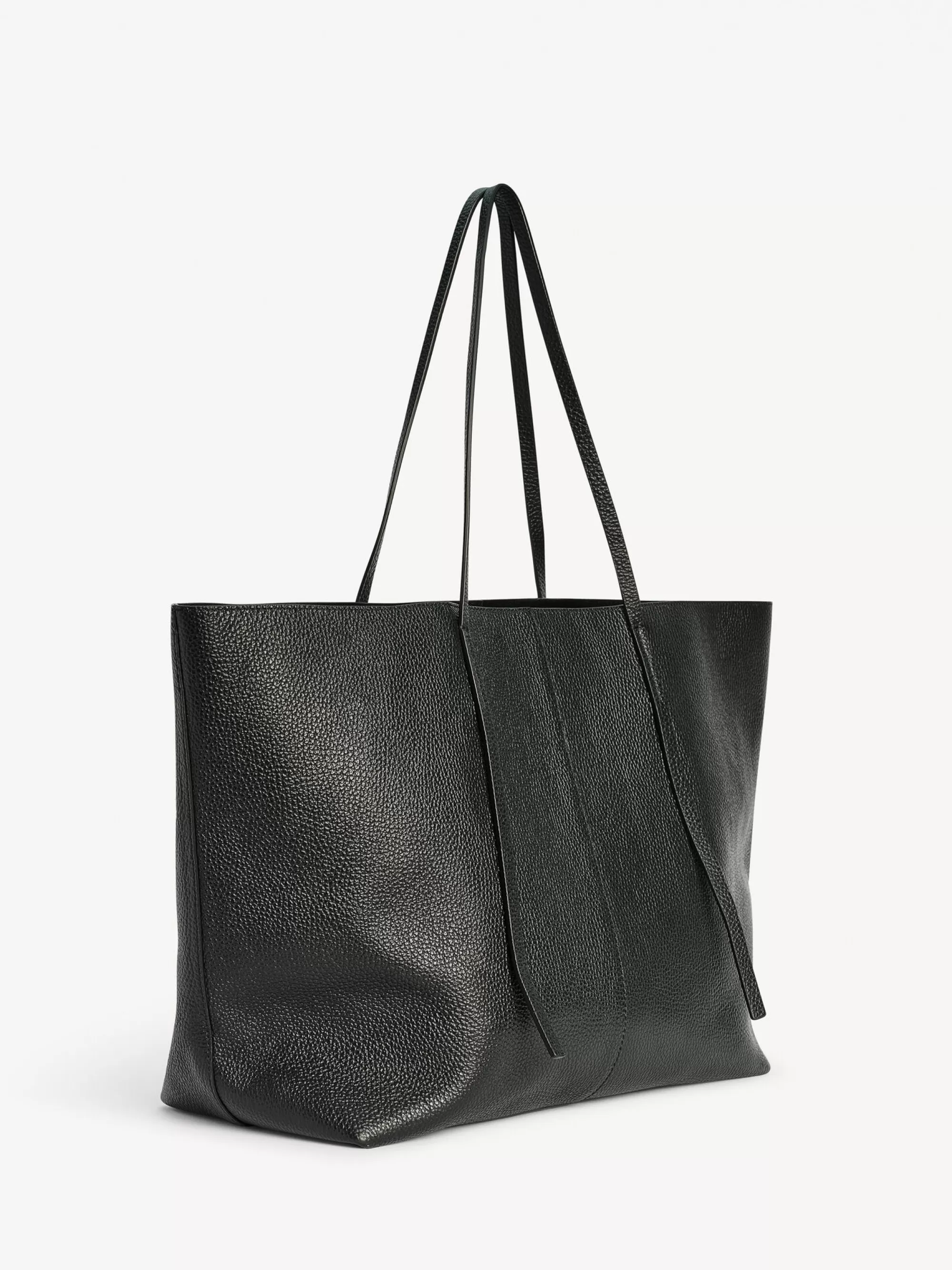 Flash Sale By Malene Birger Abilla Tote I Grovkornet Læder Black