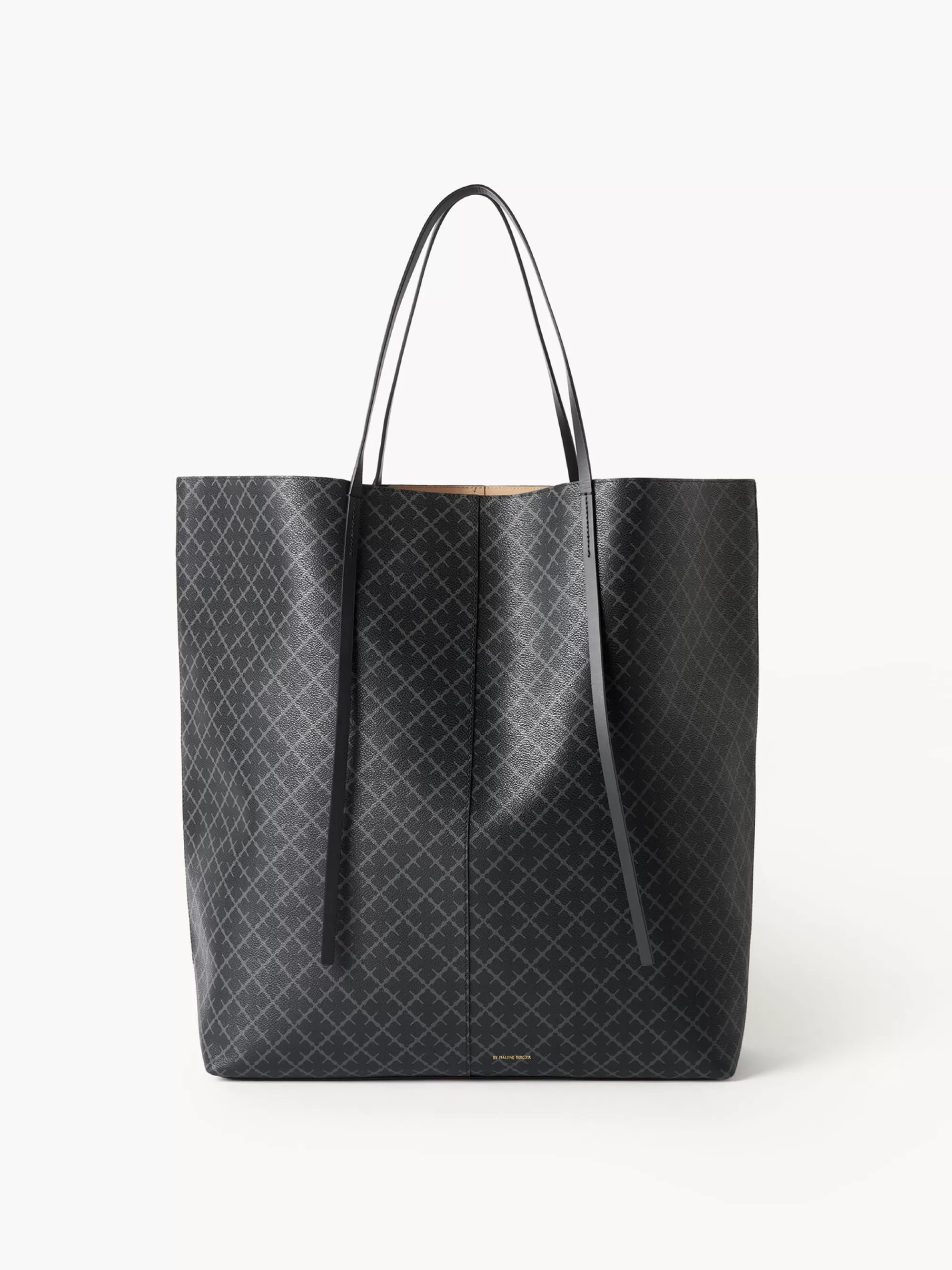 Shop By Malene Birger Abrille Tote Med Print Charcoal