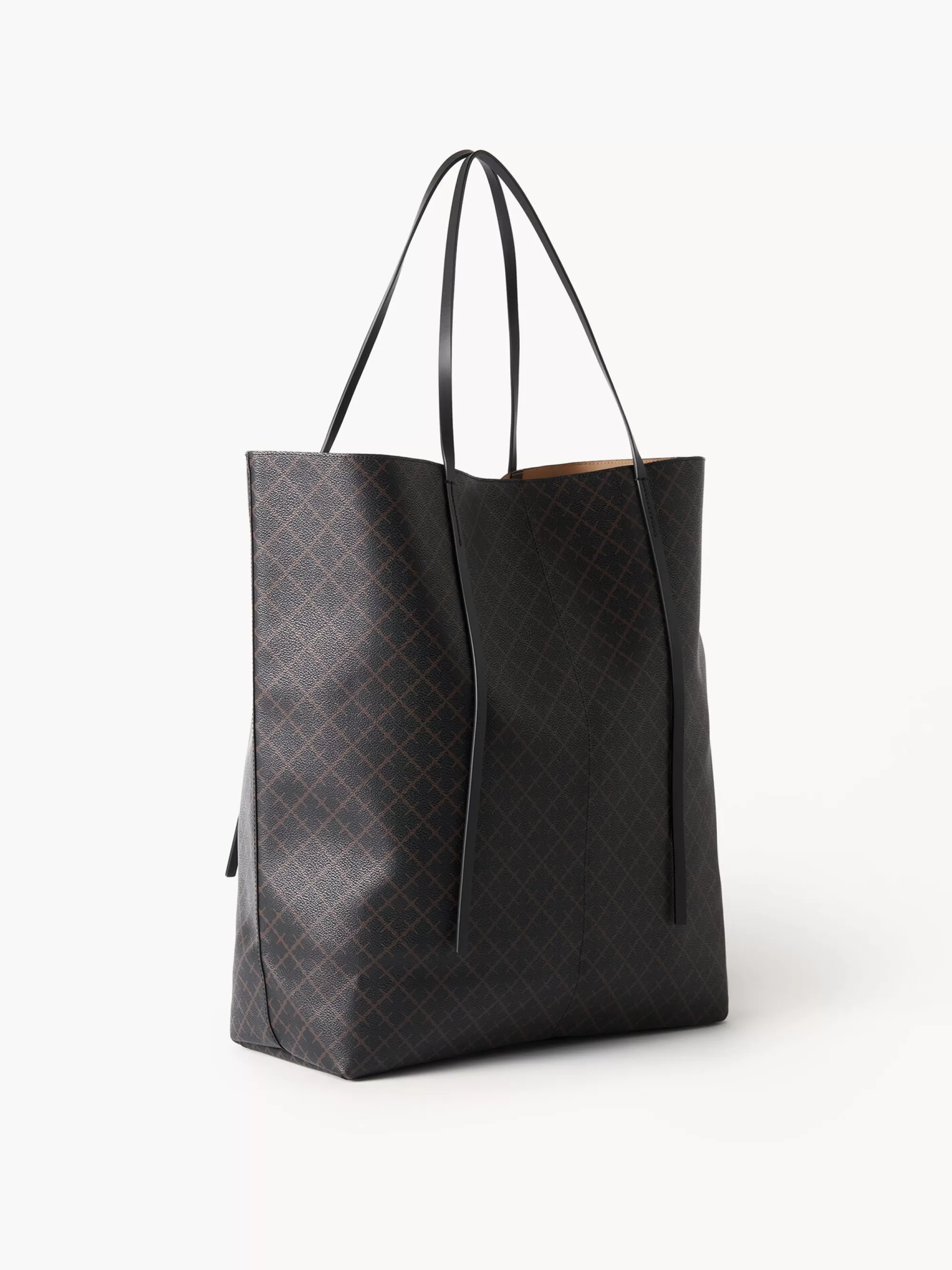 Fashion By Malene Birger Abrille Tote Med Print Dark Chokolate