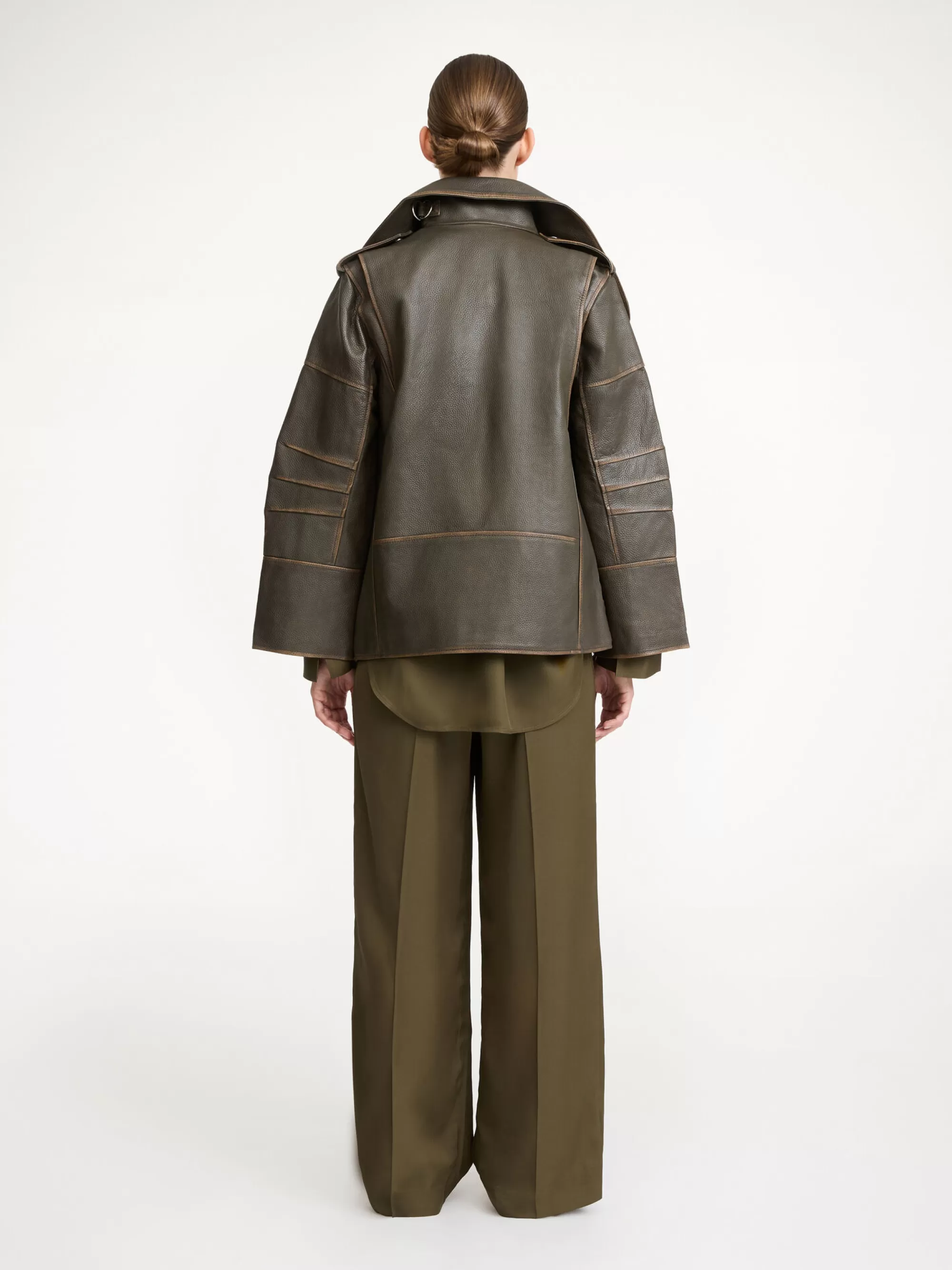 Cheap By Malene Birger Beatrisse Læderjakke Dark olive