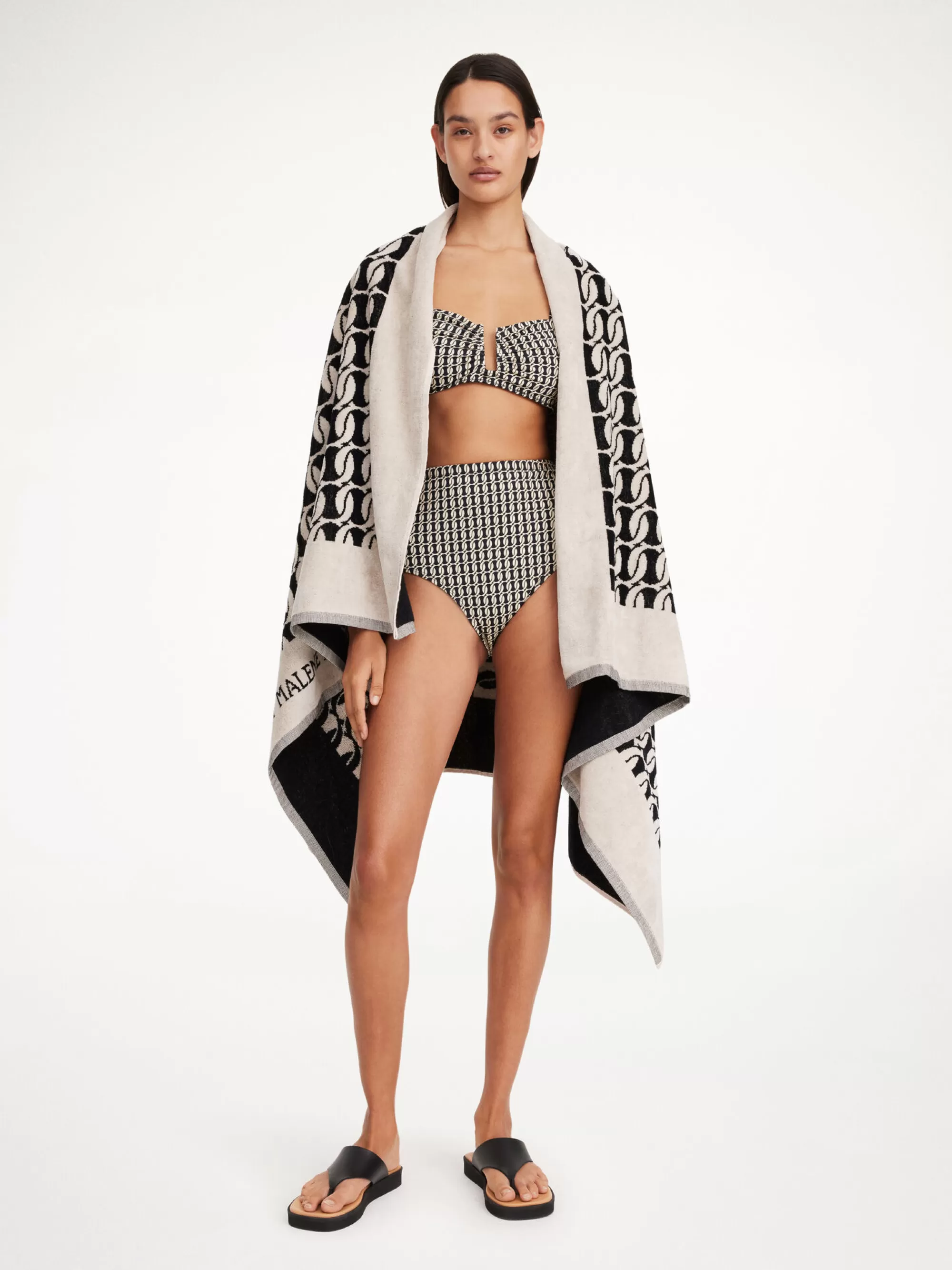 Store By Malene Birger Belira Bikiniunderdel Black monogram