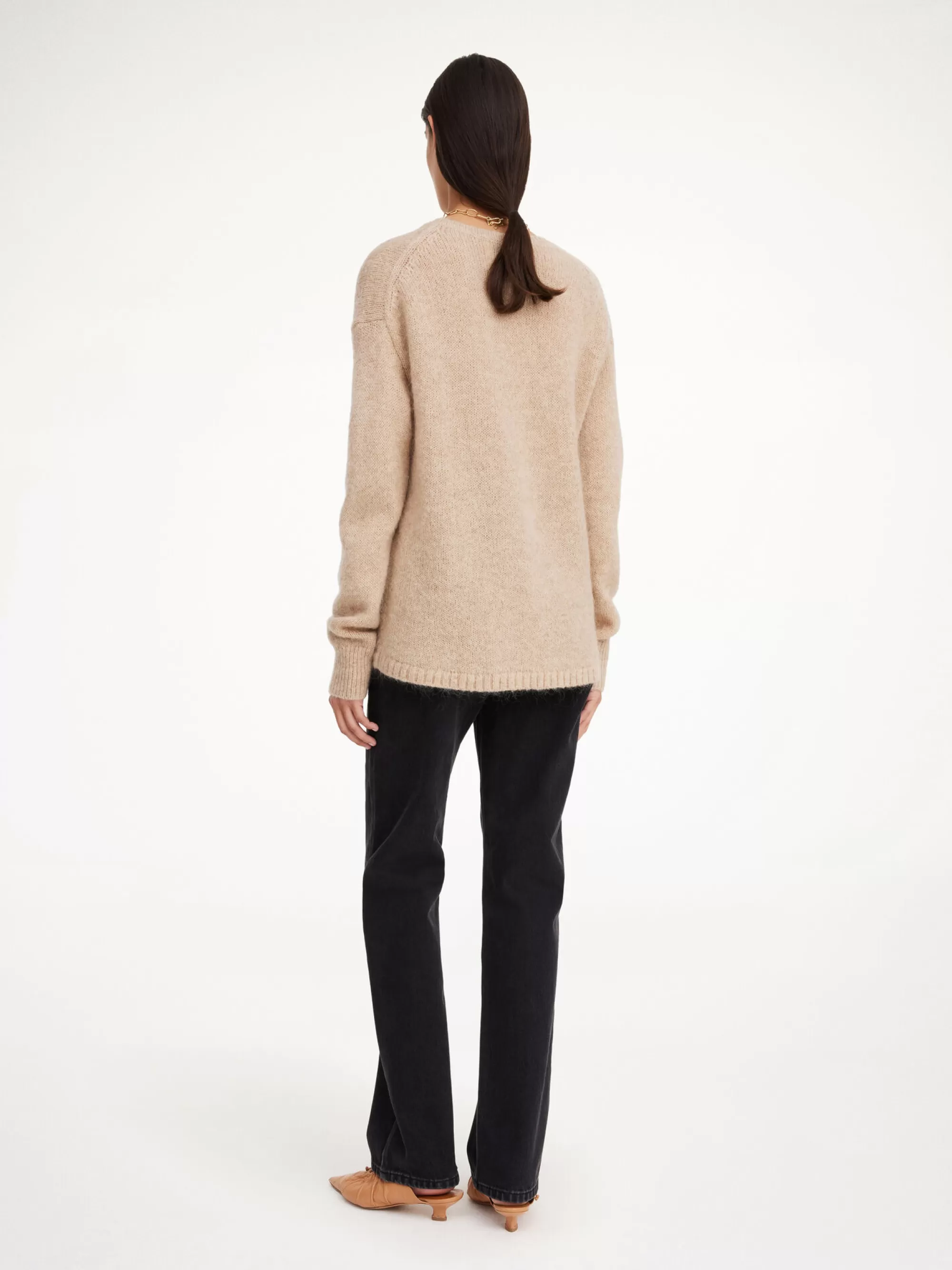 Discount By Malene Birger Briella Sweater I Mohair Twill Beige