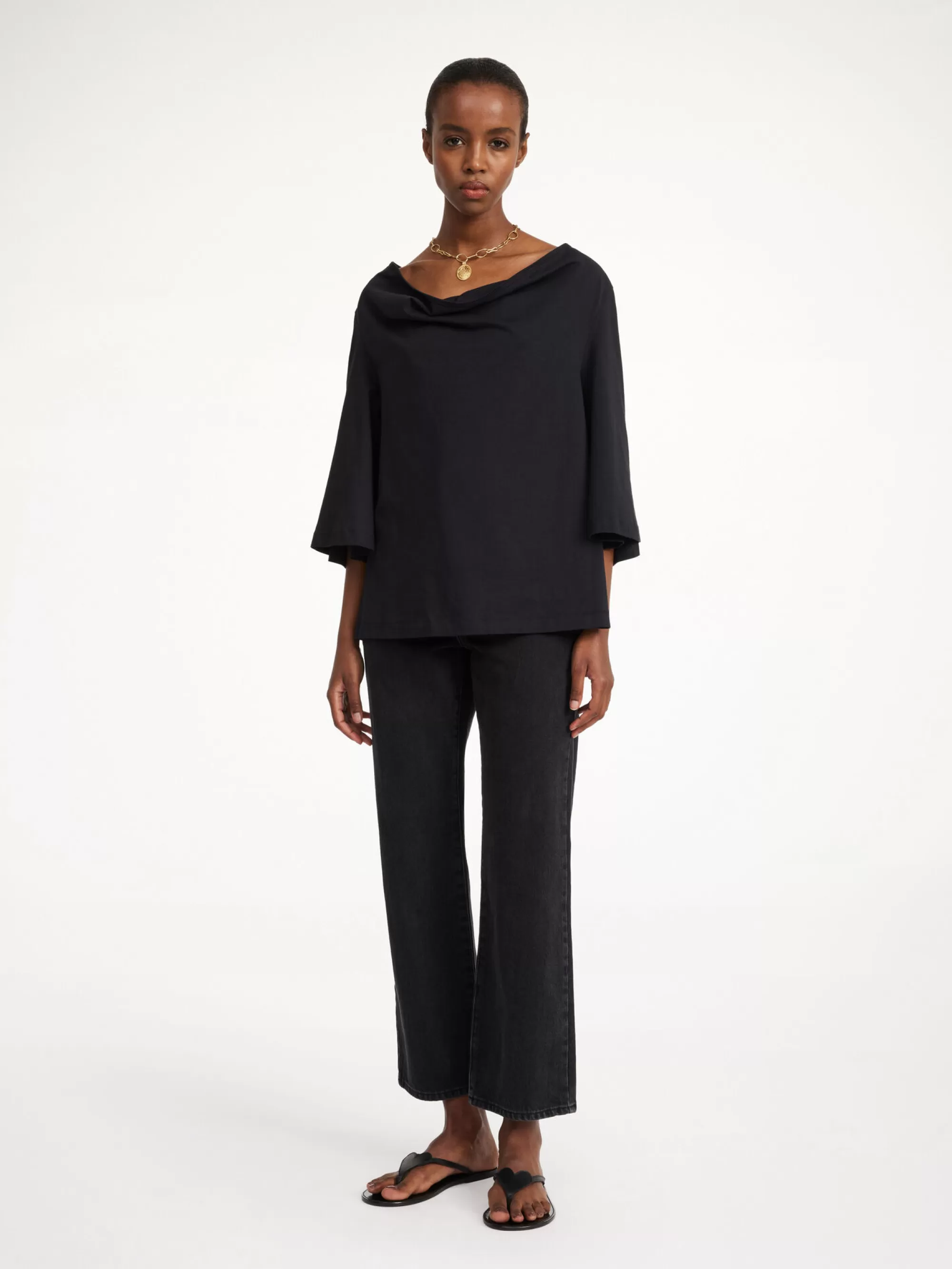 Hot By Malene Birger Bryar T-shirt I Bomuld Black