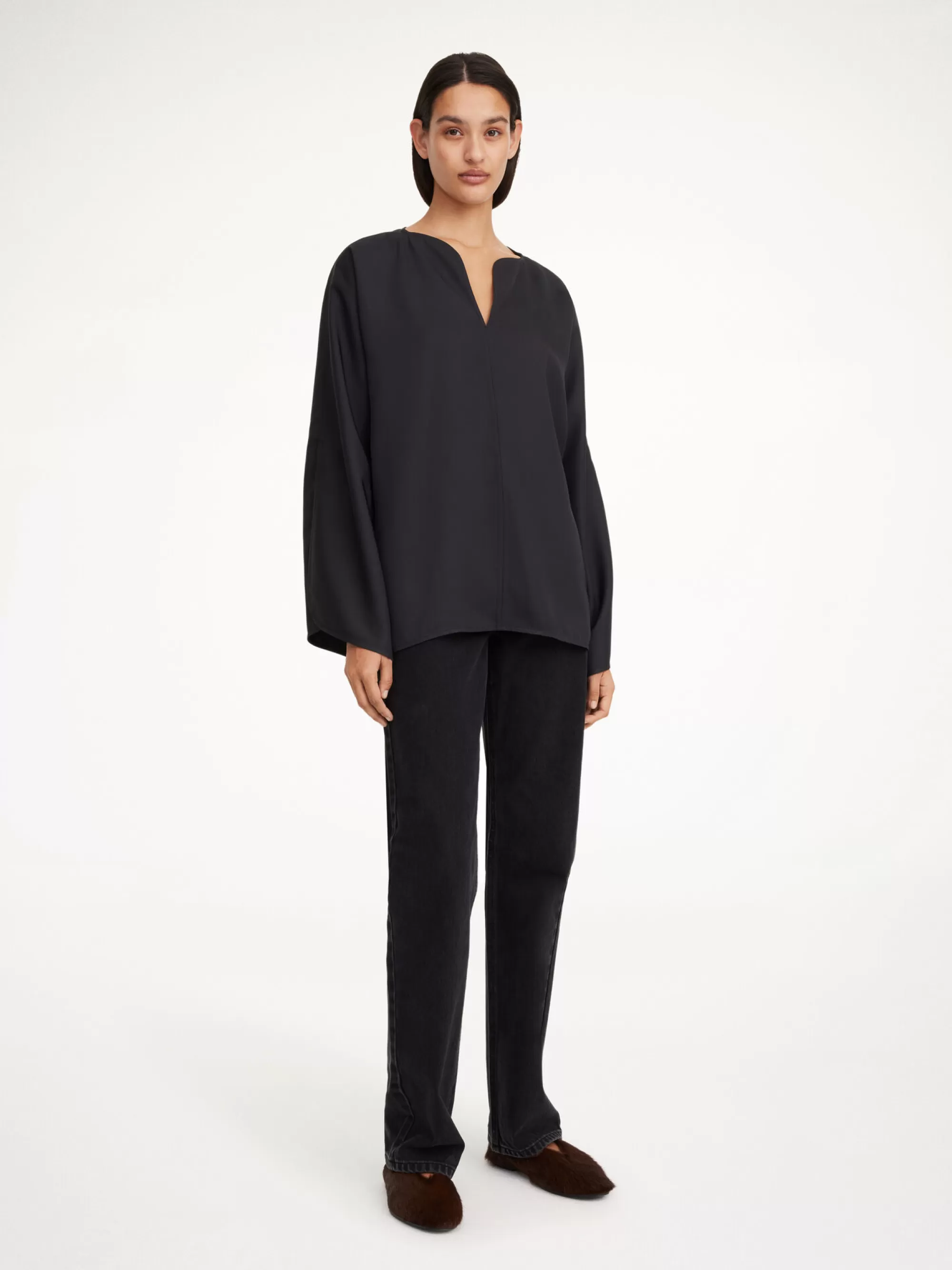 New By Malene Birger Calias Bluse Black