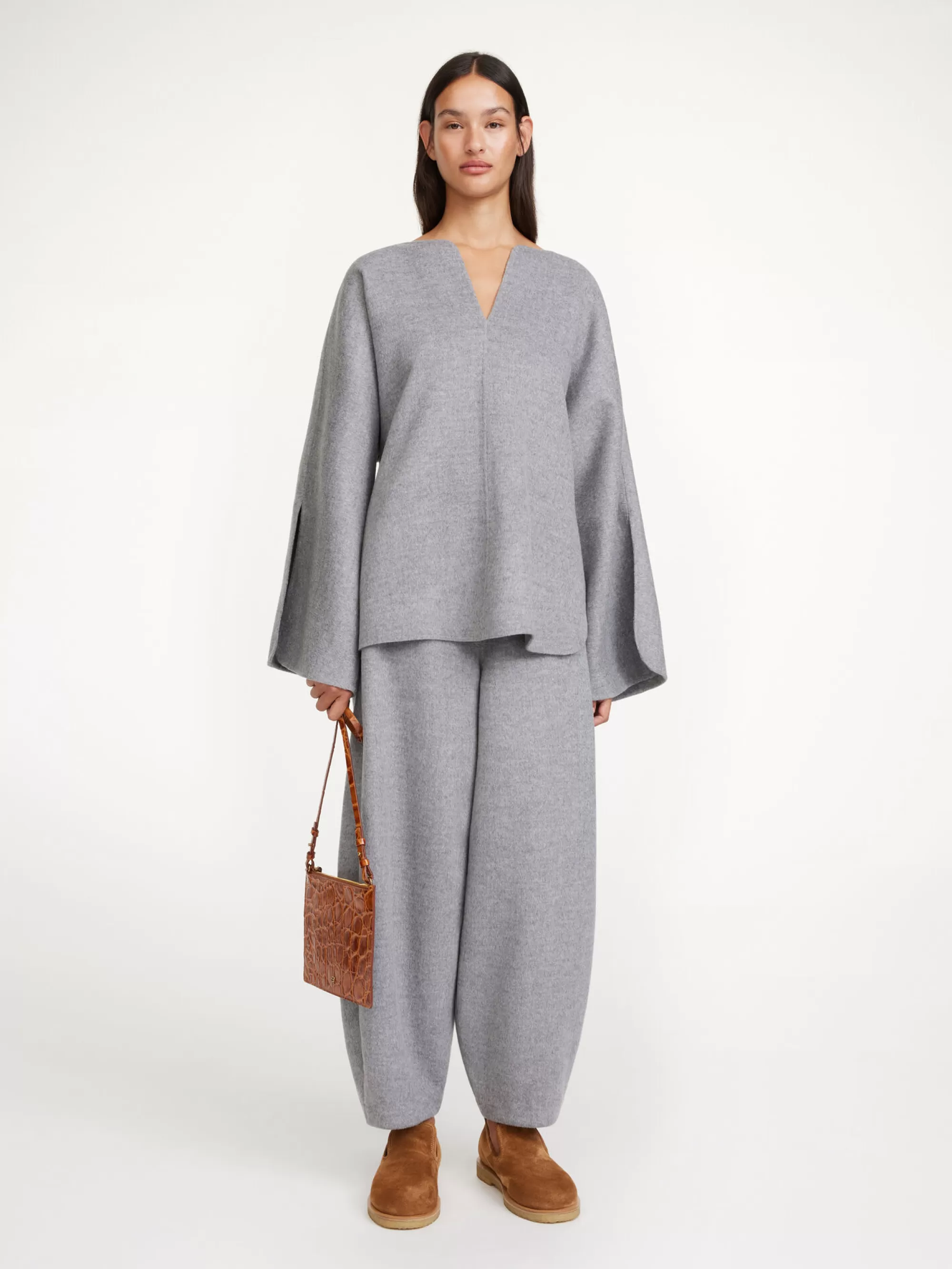 Clearance By Malene Birger Calias Bluse Grey Melange