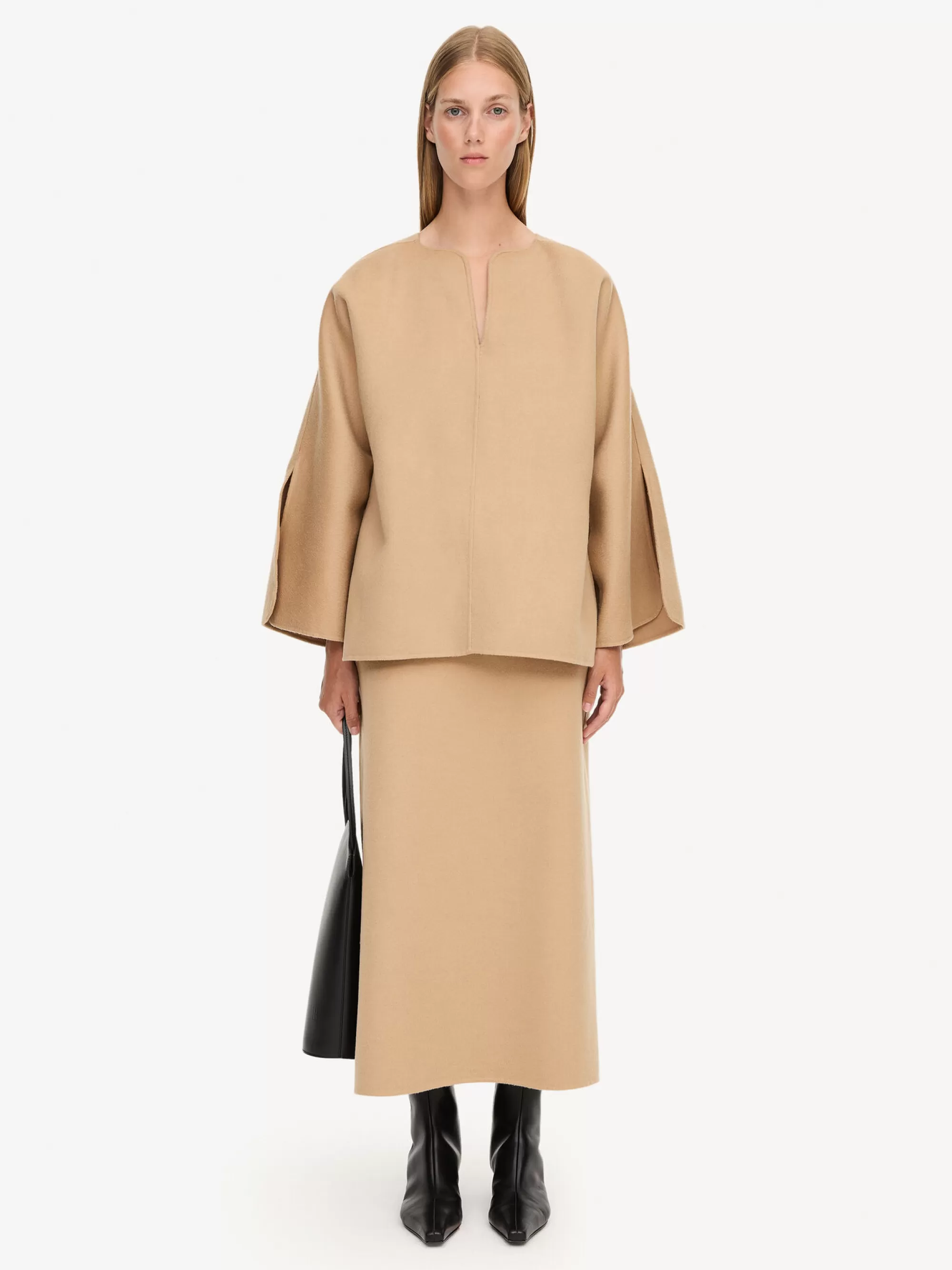 Cheap By Malene Birger Calias Bluse I Uld Dark Sand