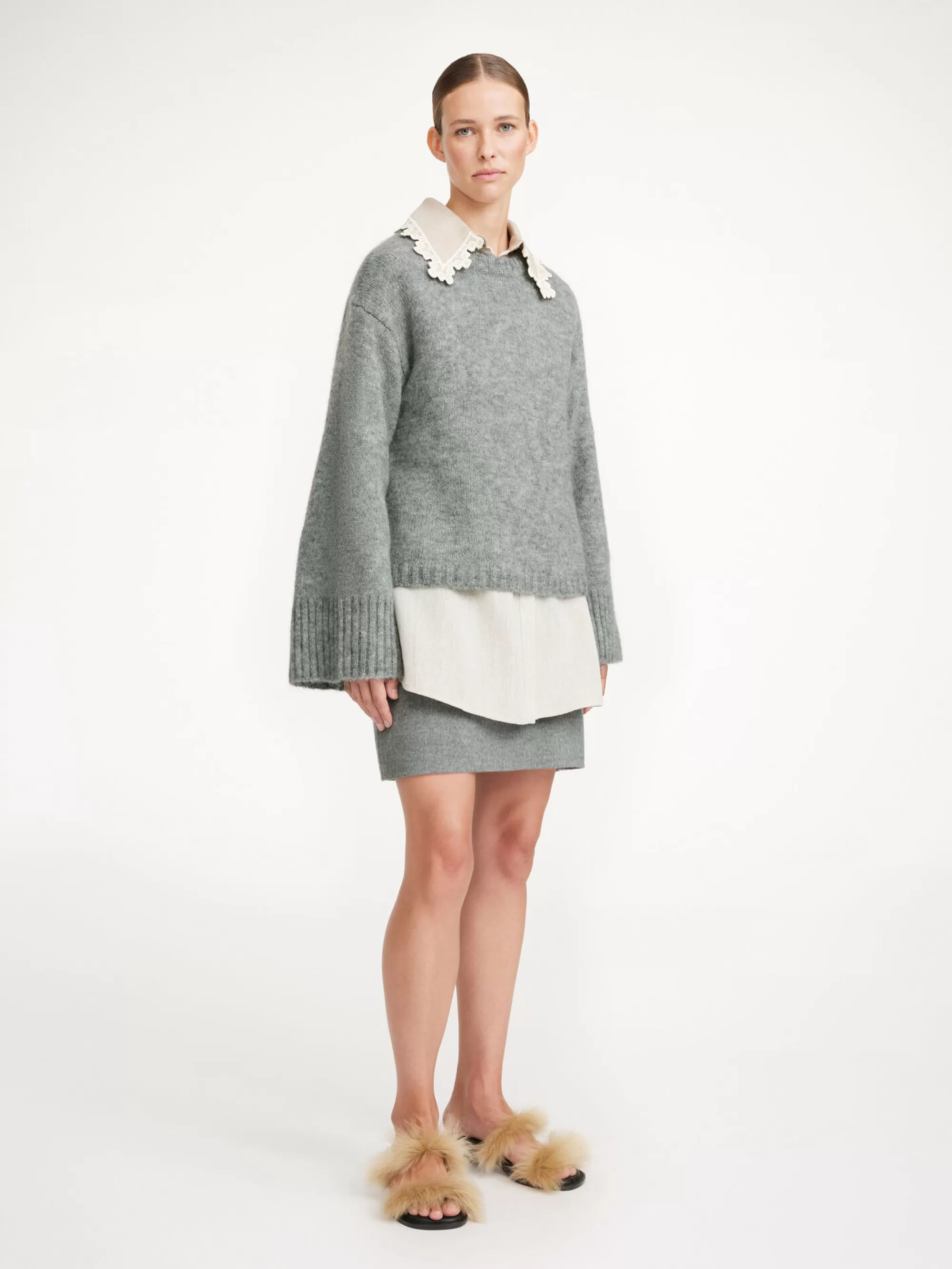 Best Sale By Malene Birger Cierra Sweater Grey Melange