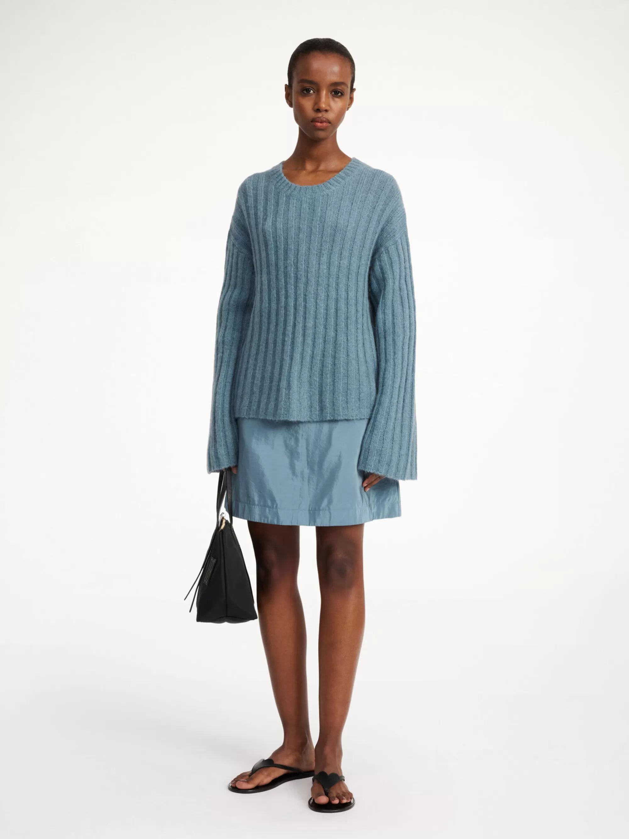 Cheap By Malene Birger Cierra Sweater I Rib Cool Water