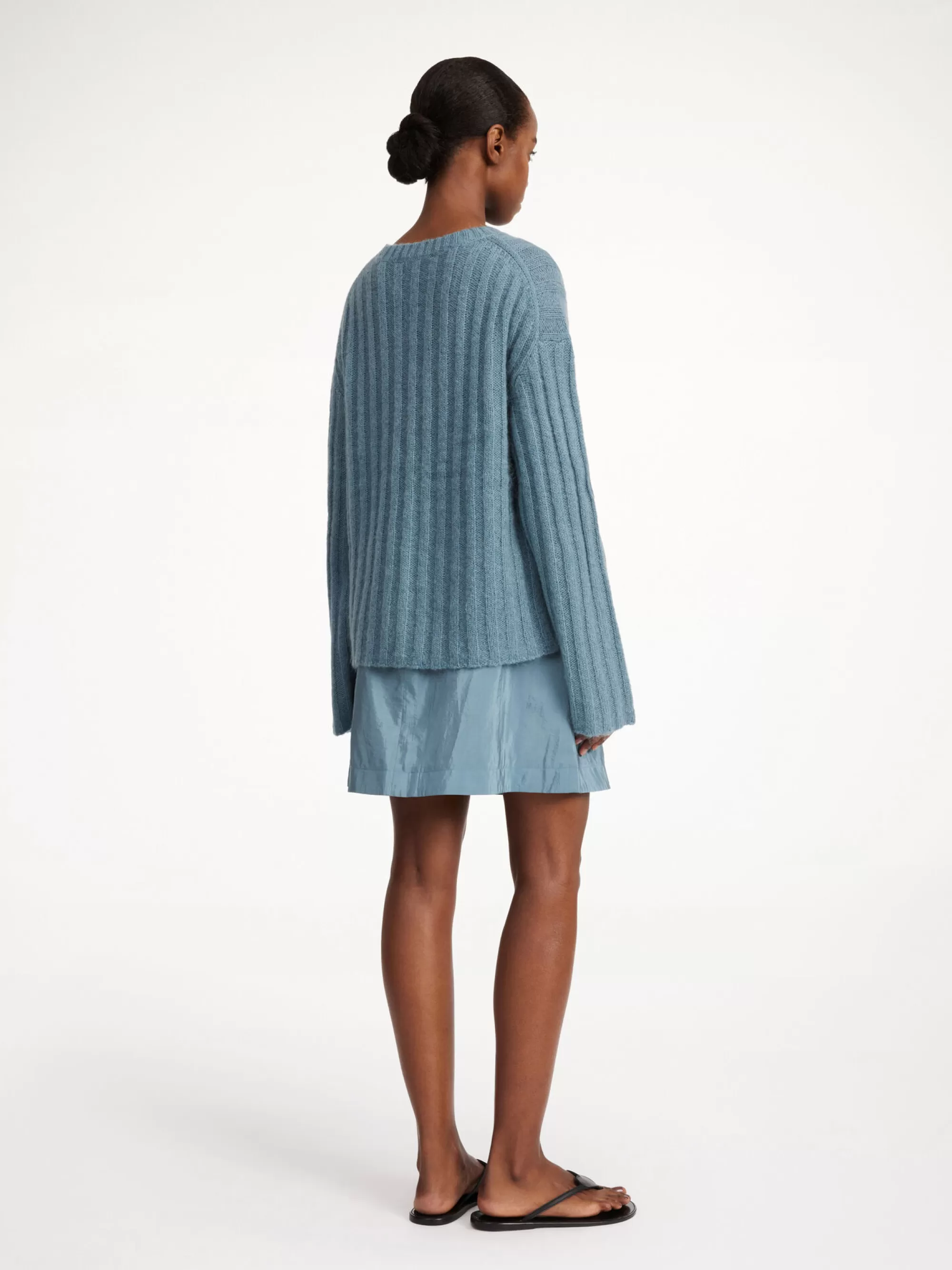 Cheap By Malene Birger Cierra Sweater I Rib Cool Water