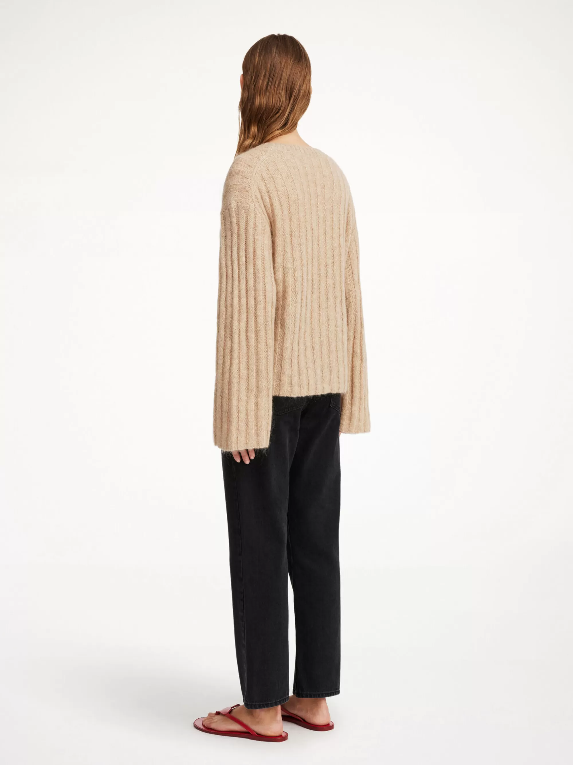 New By Malene Birger Cierra Sweater I Rib Twill Beige