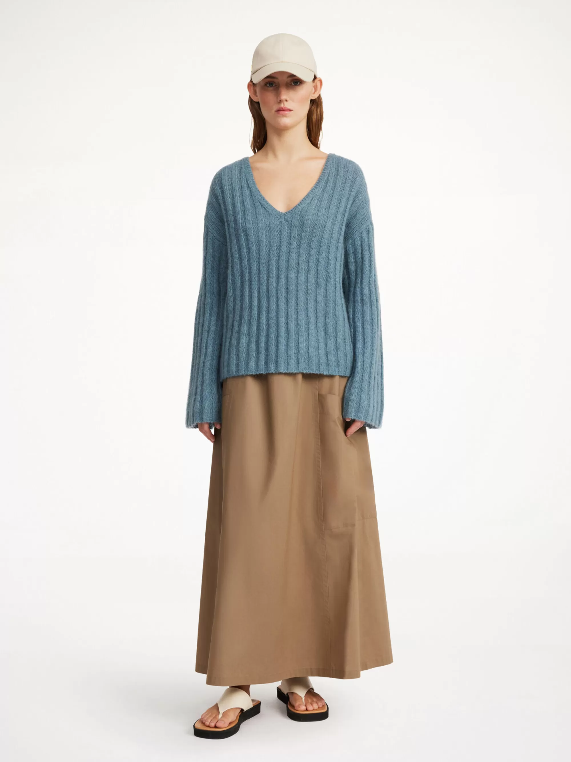 Cheap By Malene Birger Cimone Sweater I Rib Cool Water