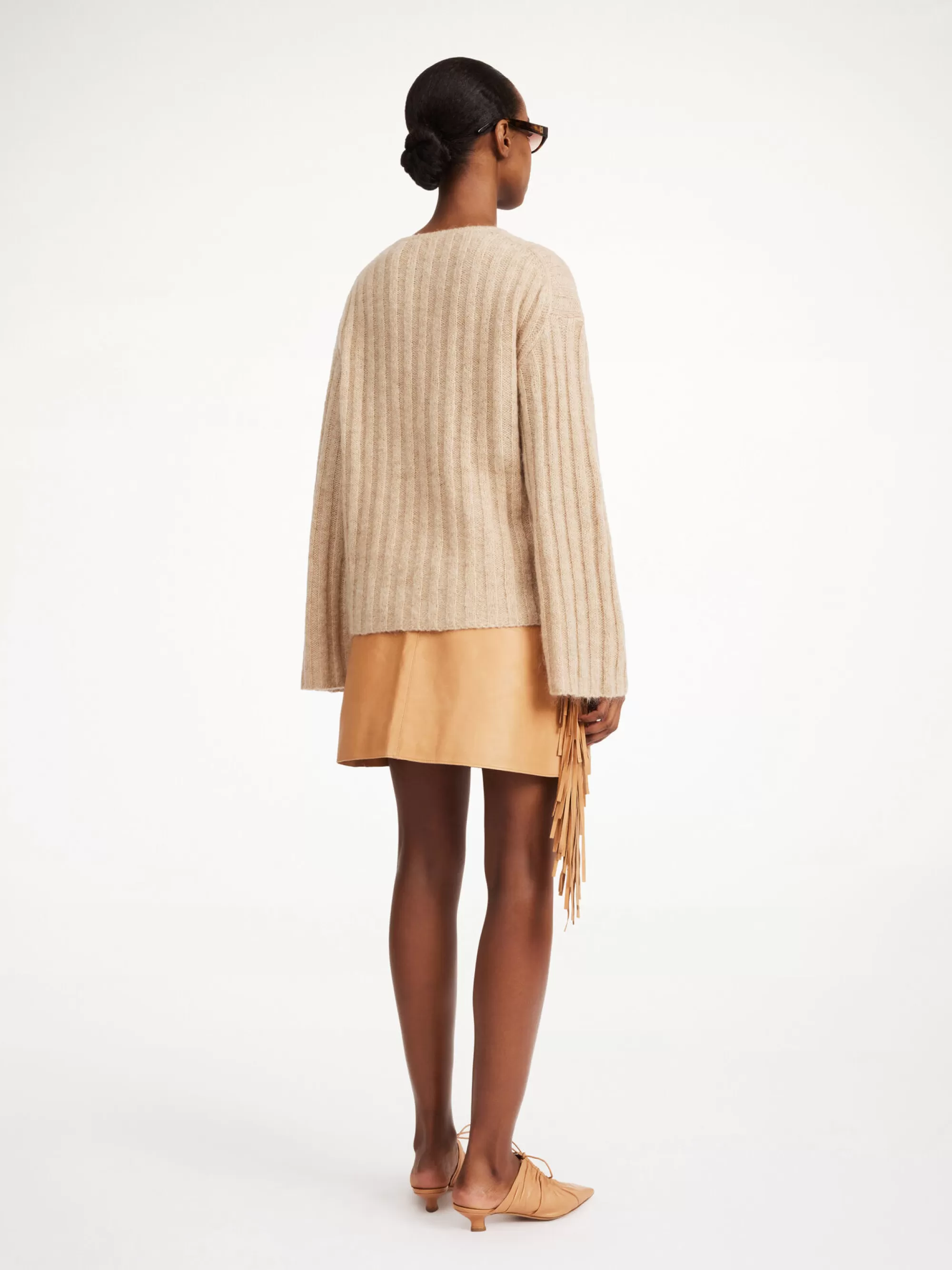 Shop By Malene Birger Cimone Sweater I Rib Twill Beige