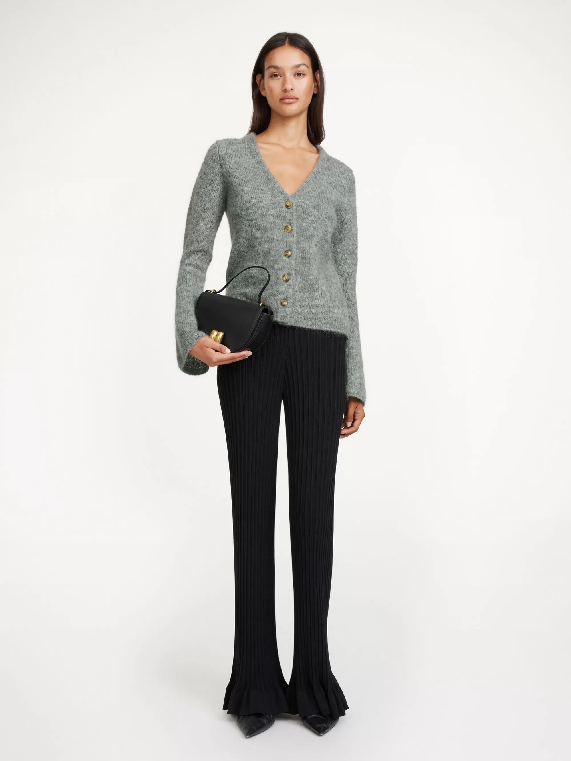 Shop By Malene Birger Cirane Cardigan I Mohair-blanding Grey Melange