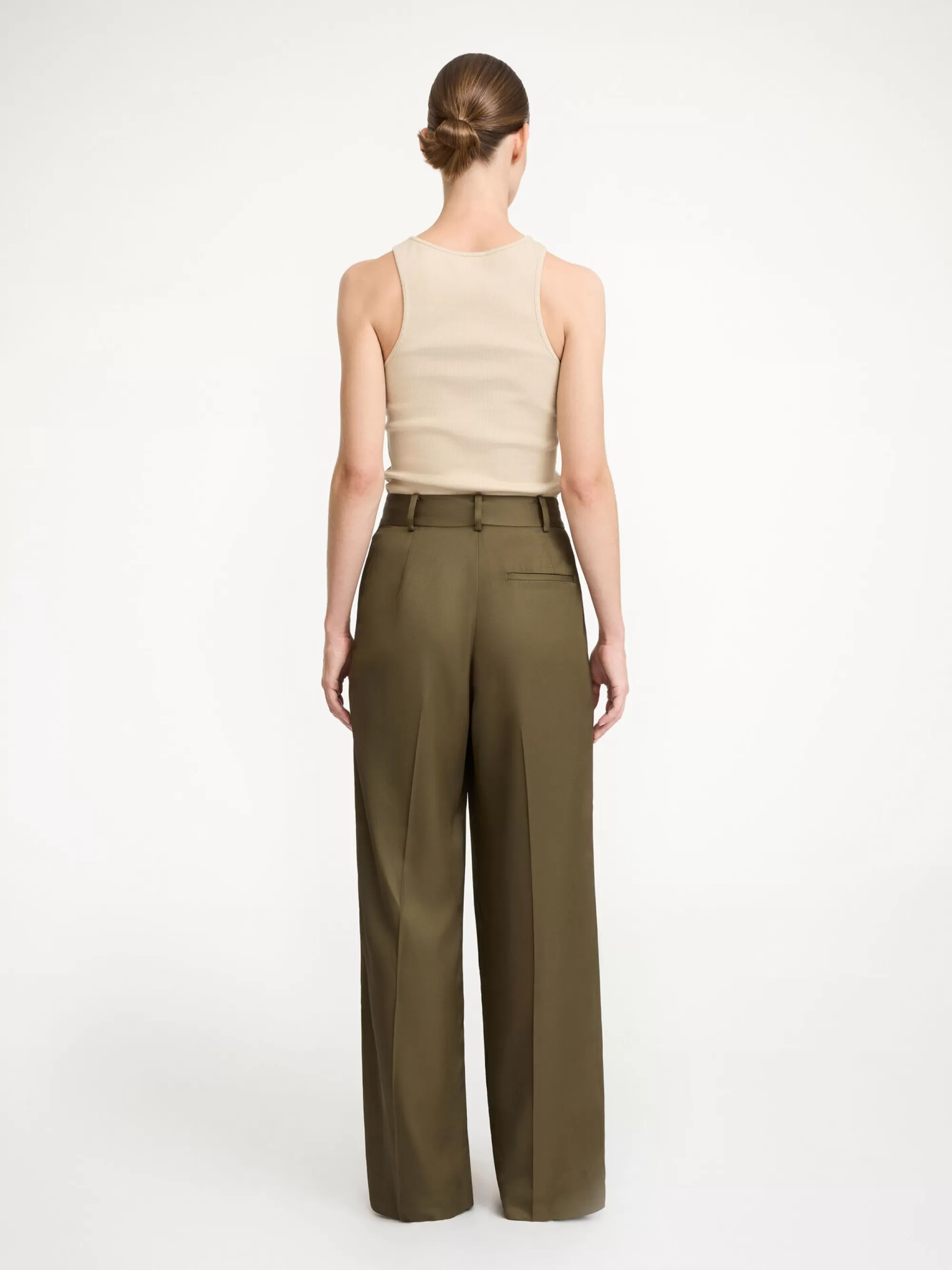 Cheap By Malene Birger Cymbaria Højtaljede Bukser Dark olive