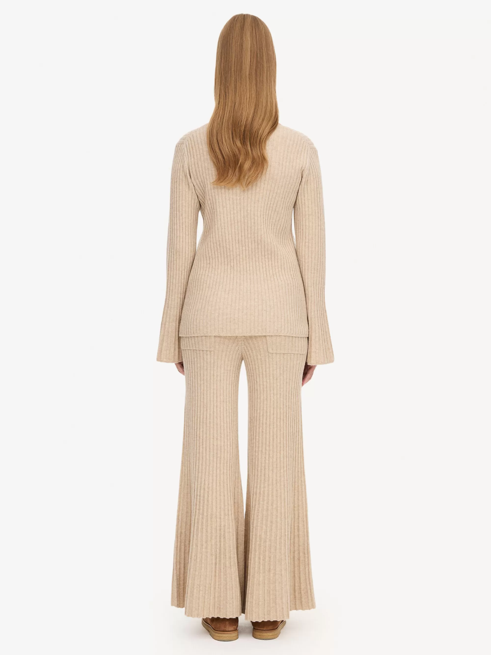 Shop By Malene Birger Cyrema Ribstrikket Sweater Twill Beige