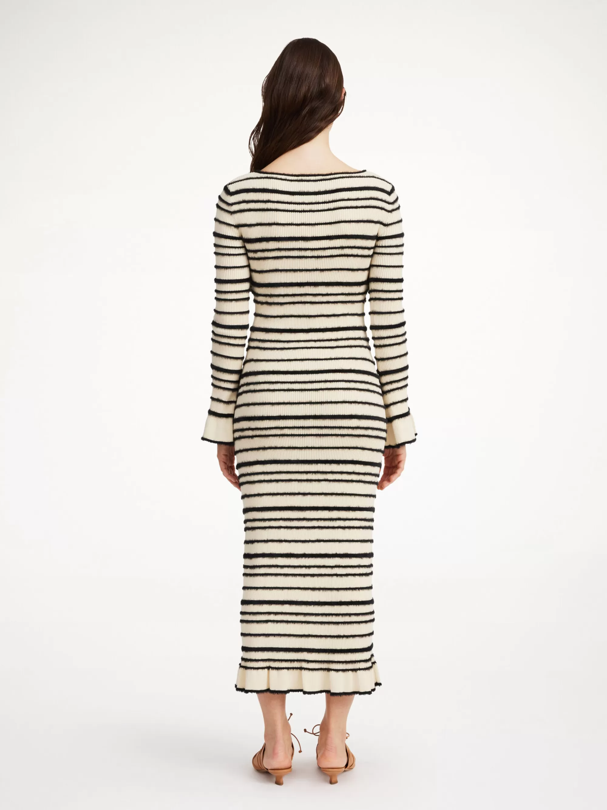 New By Malene Birger Damira Maxikjole Black stripe