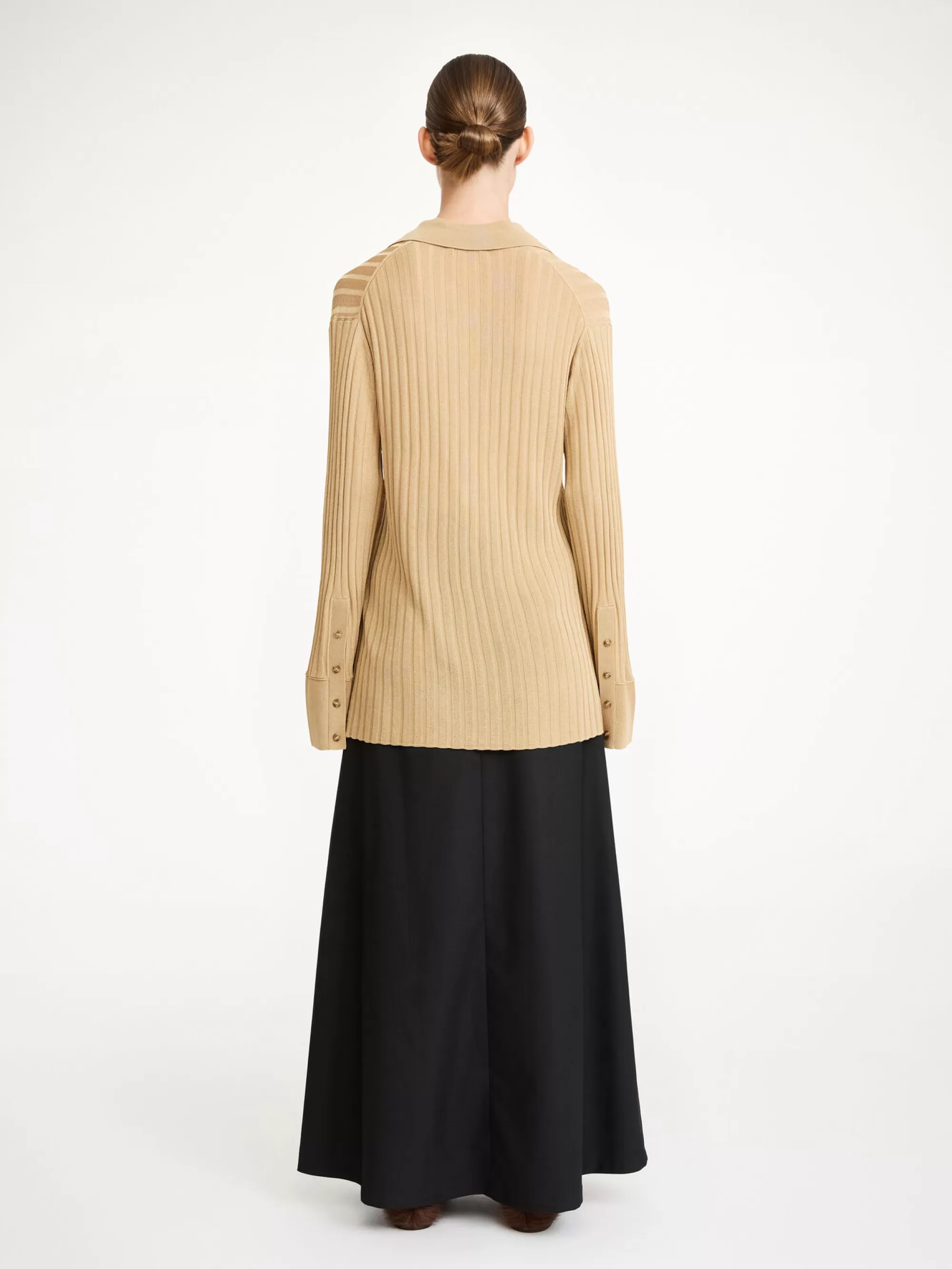 Best Sale By Malene Birger Delphine Ribstrikket Sweater Warm Sand