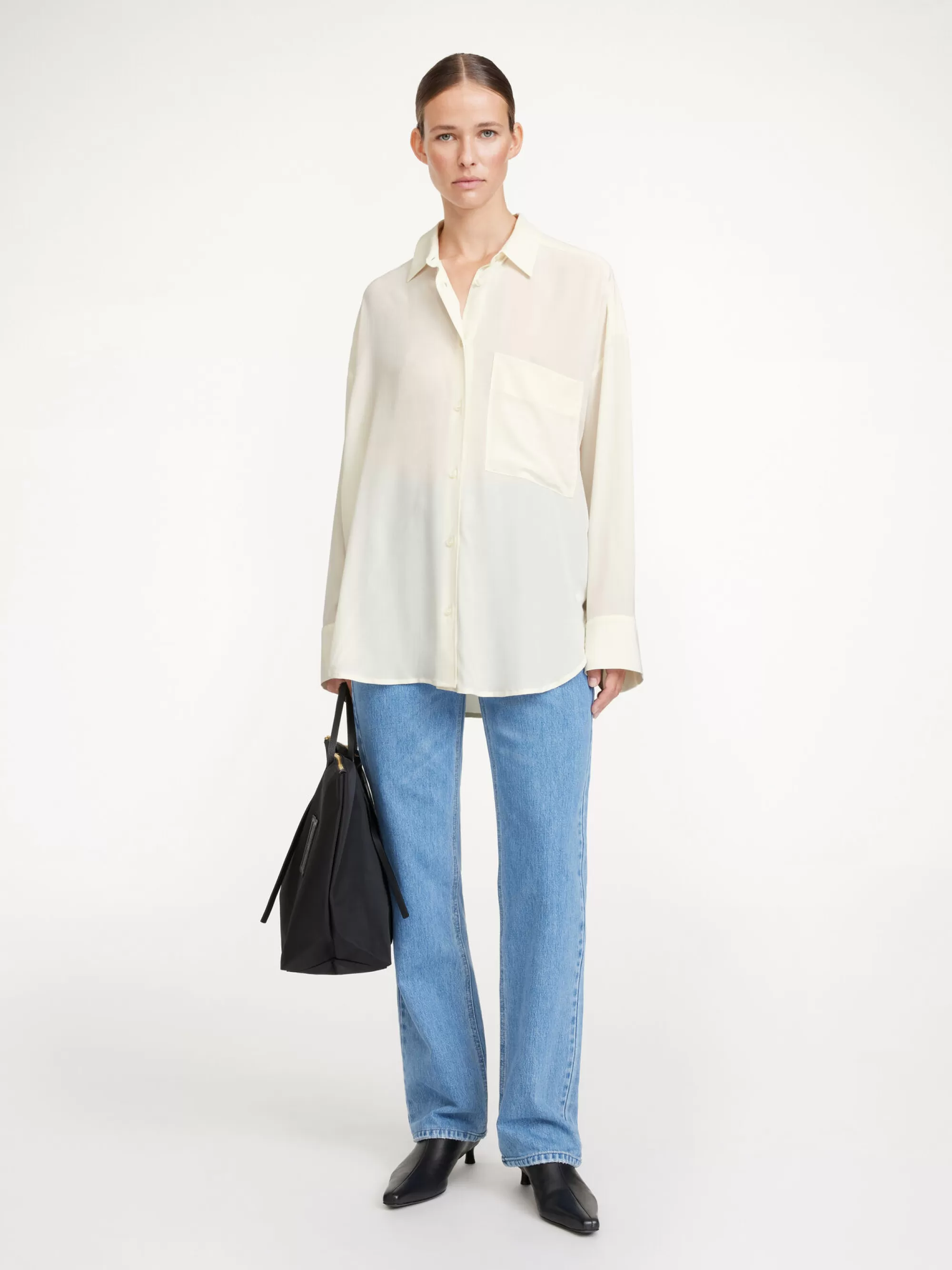 Cheap By Malene Birger Derris Silkeskjorte Whisper White