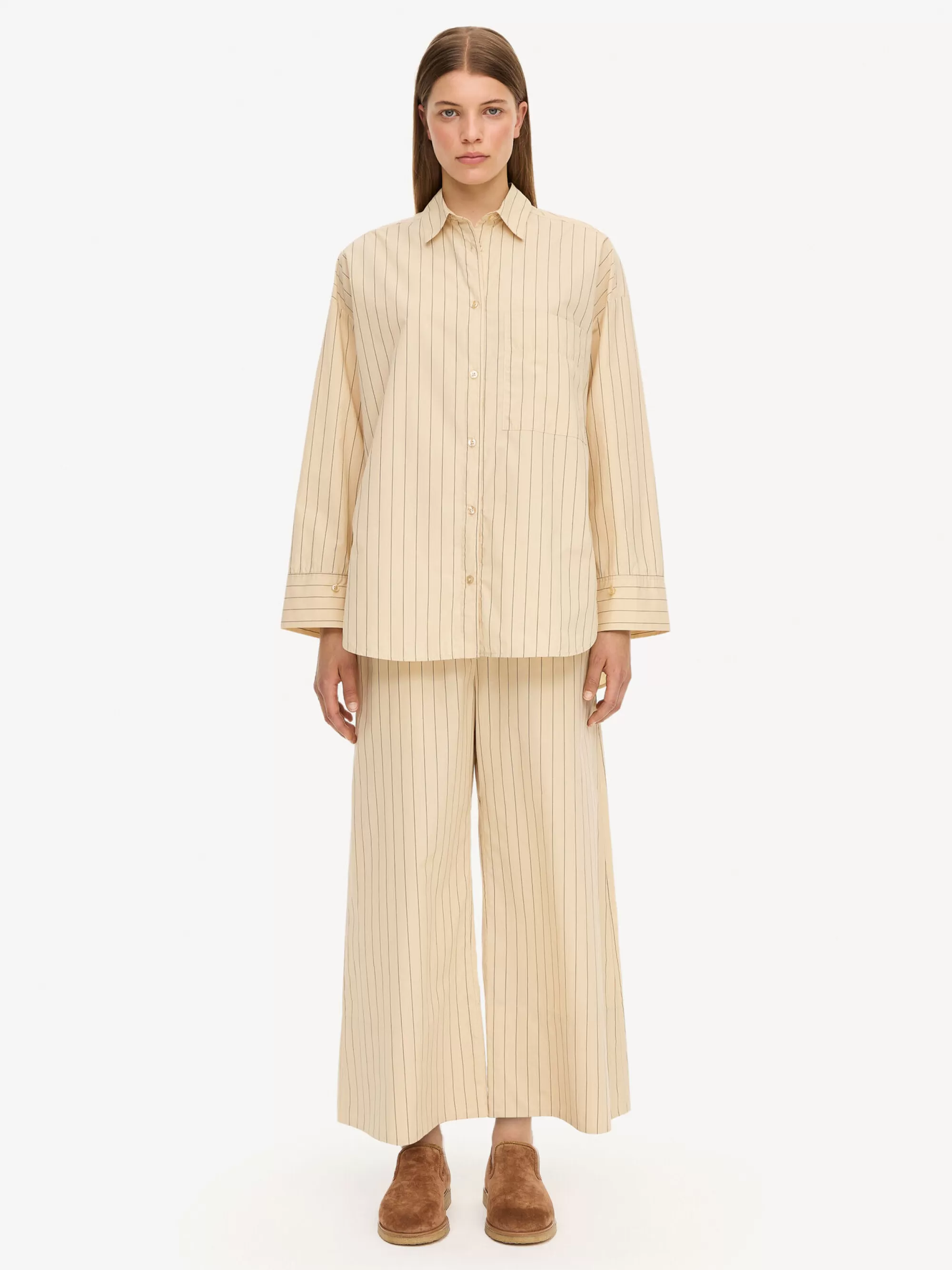 Discount By Malene Birger Derris Stribet Skjorte Pinstripe