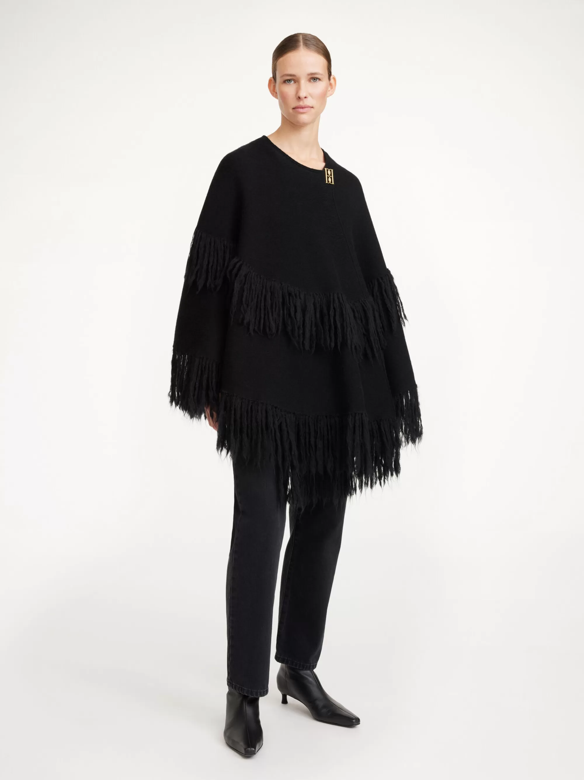 Outlet By Malene Birger Dixi Poncho I Uld Black