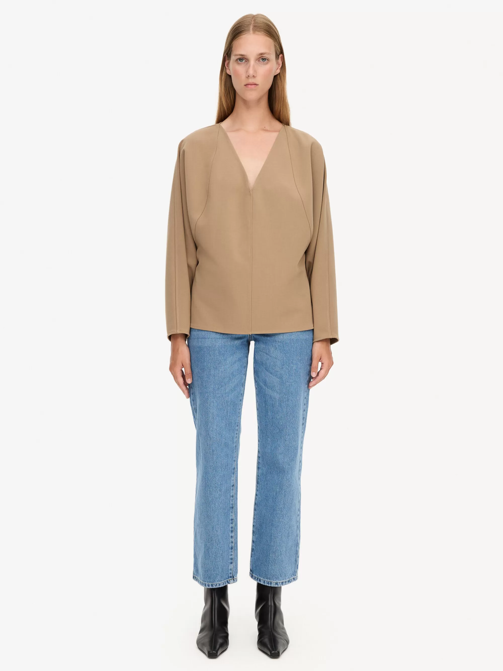 Cheap By Malene Birger Elya Bluse Elmwood Beige