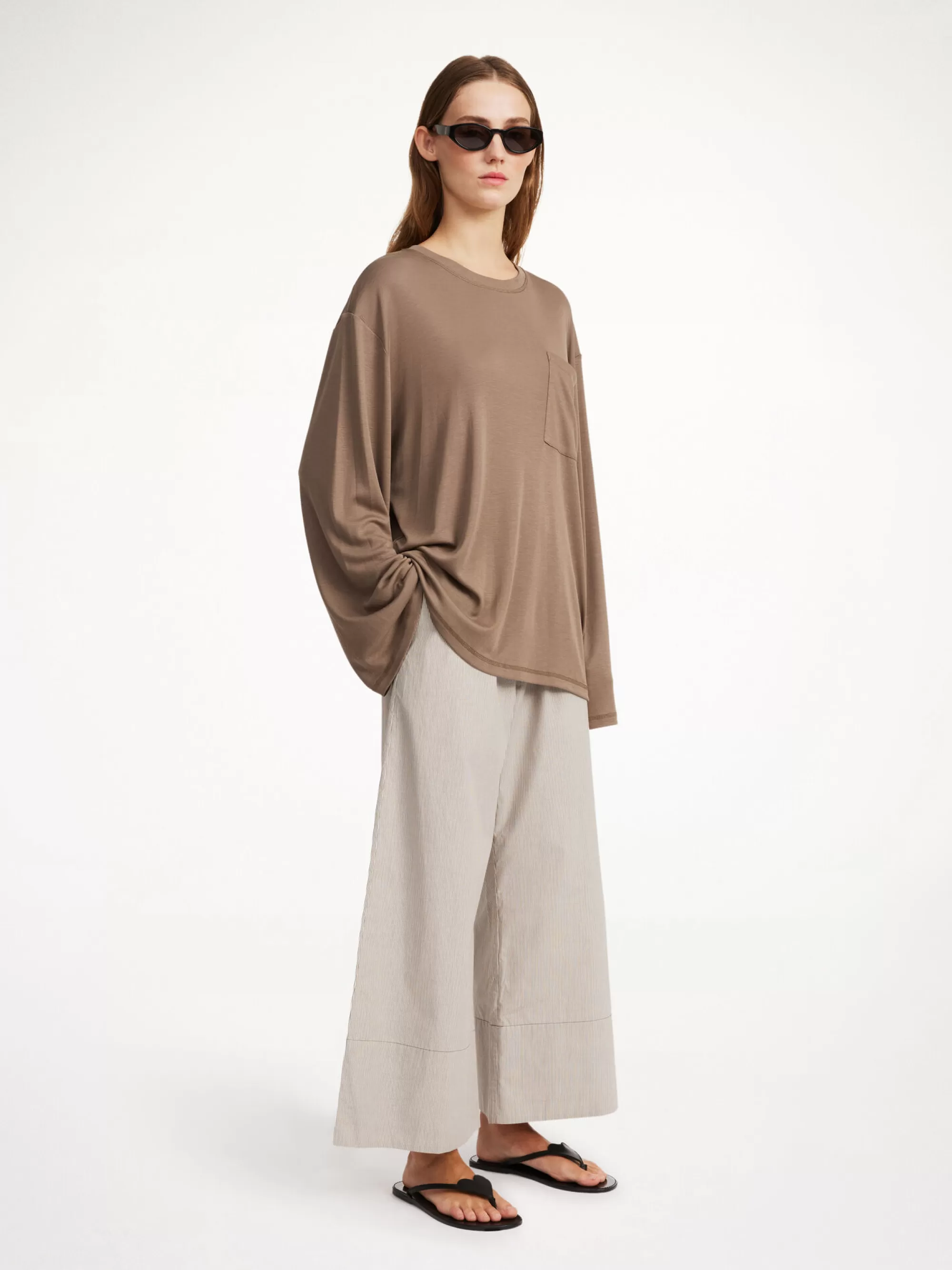 Outlet By Malene Birger Fayeh Langærmet T-shirt Shitake