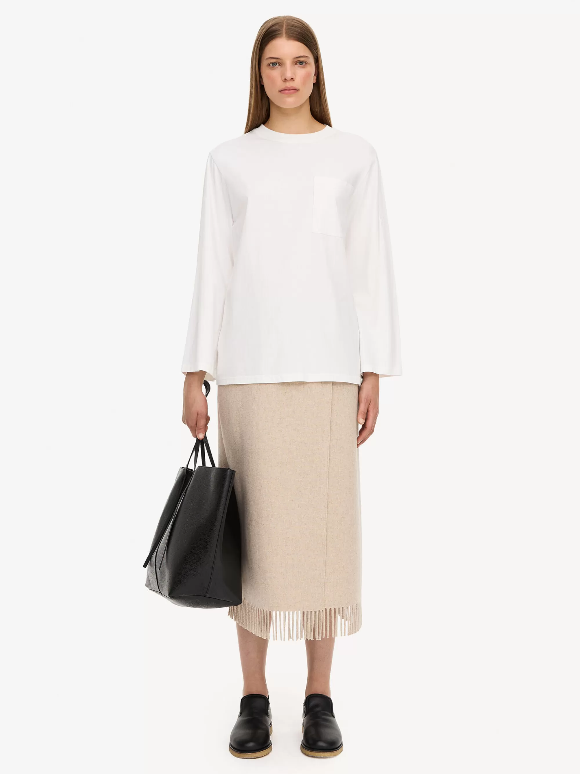 Shop By Malene Birger Fayeh Langærmet T-shirt Soft White