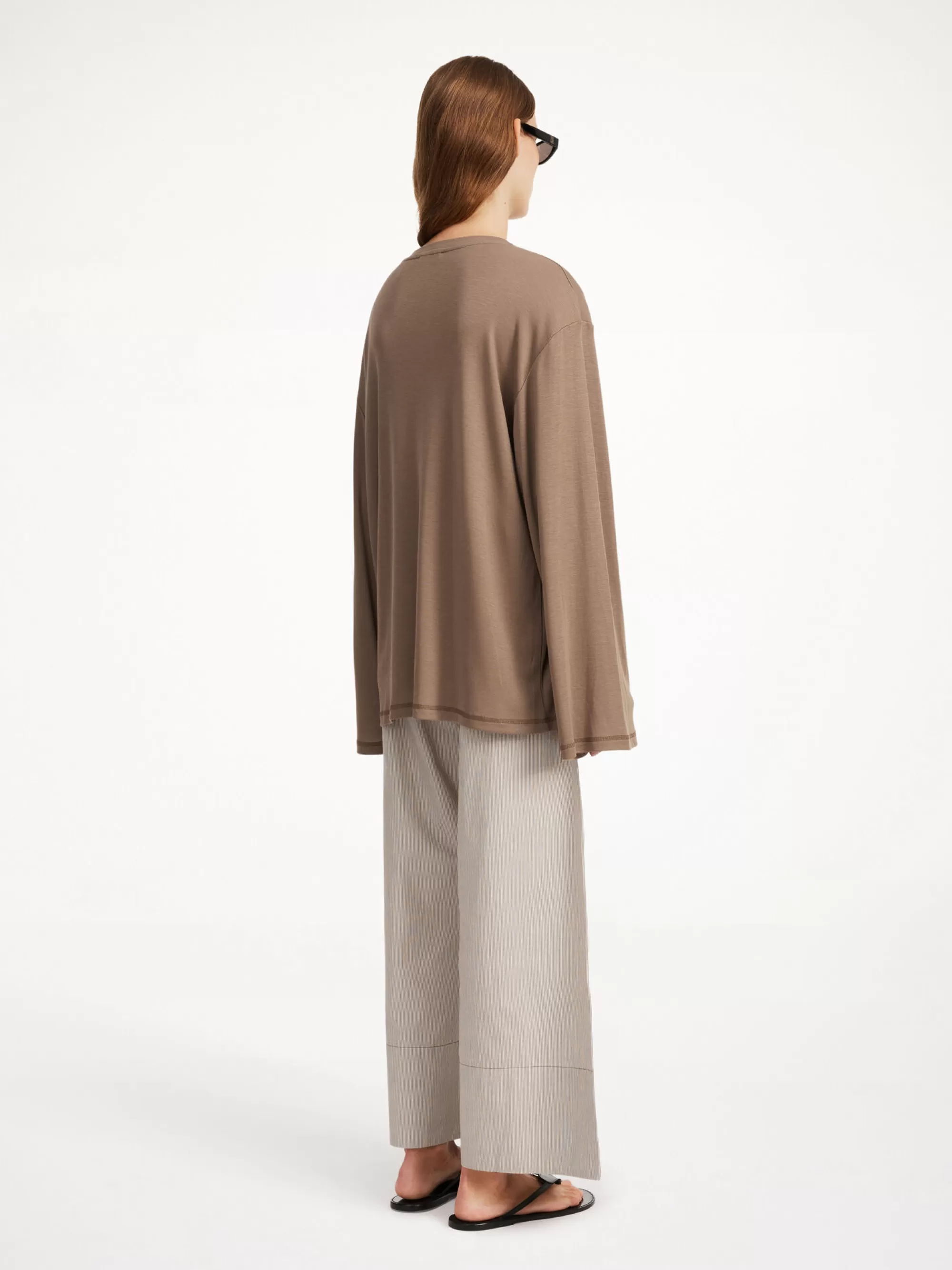 Outlet By Malene Birger Fayeh Langærmet T-shirt Shitake