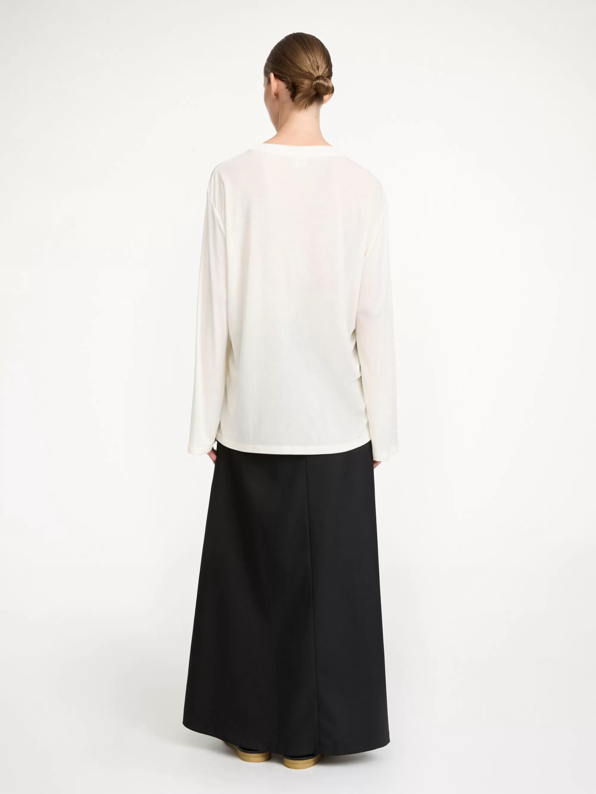 Best By Malene Birger Fayeh Langærmet T-shirt Soft White