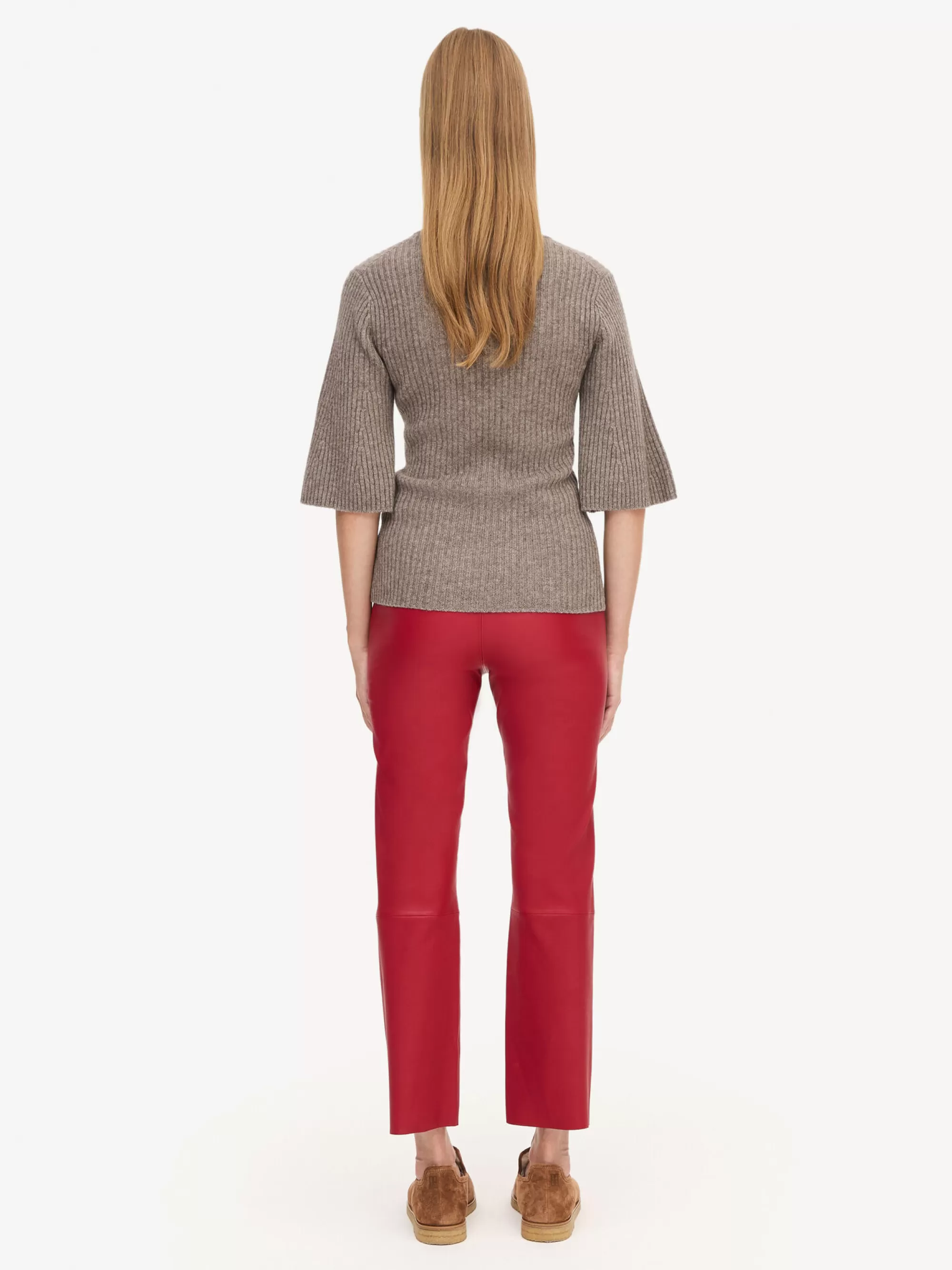 Cheap By Malene Birger Florentina Læderbukser Jester Red