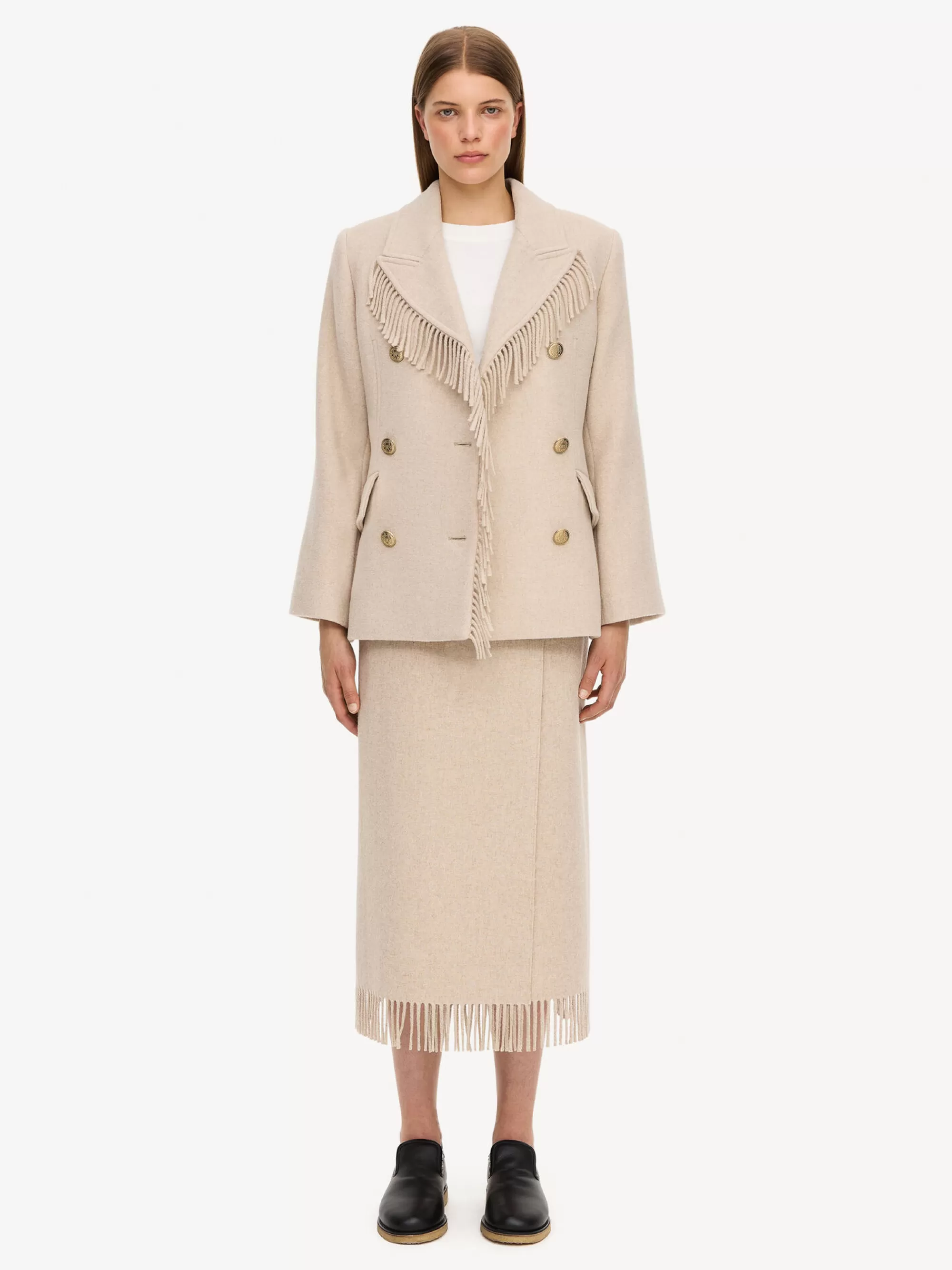 Cheap By Malene Birger Iggie Blazer Med Frynser Mojave Desert