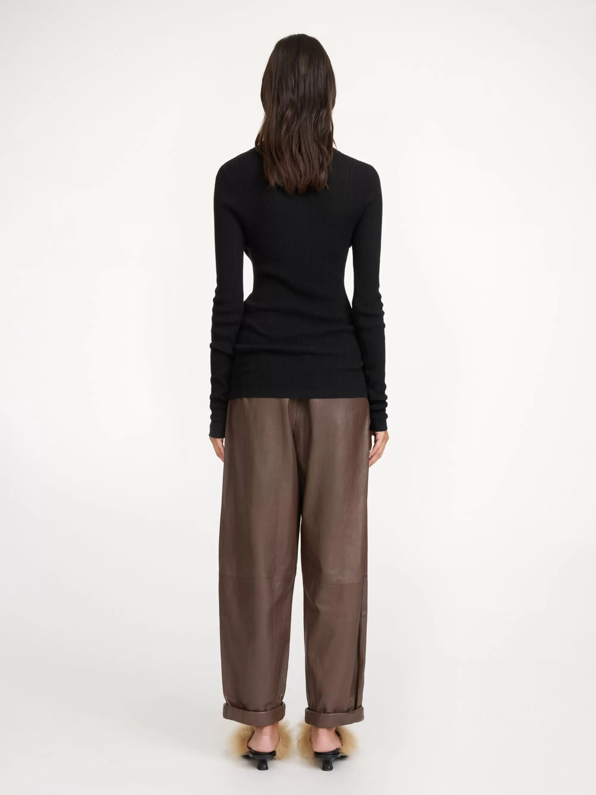 Best Sale By Malene Birger Joanni Læderbukser Warm brown