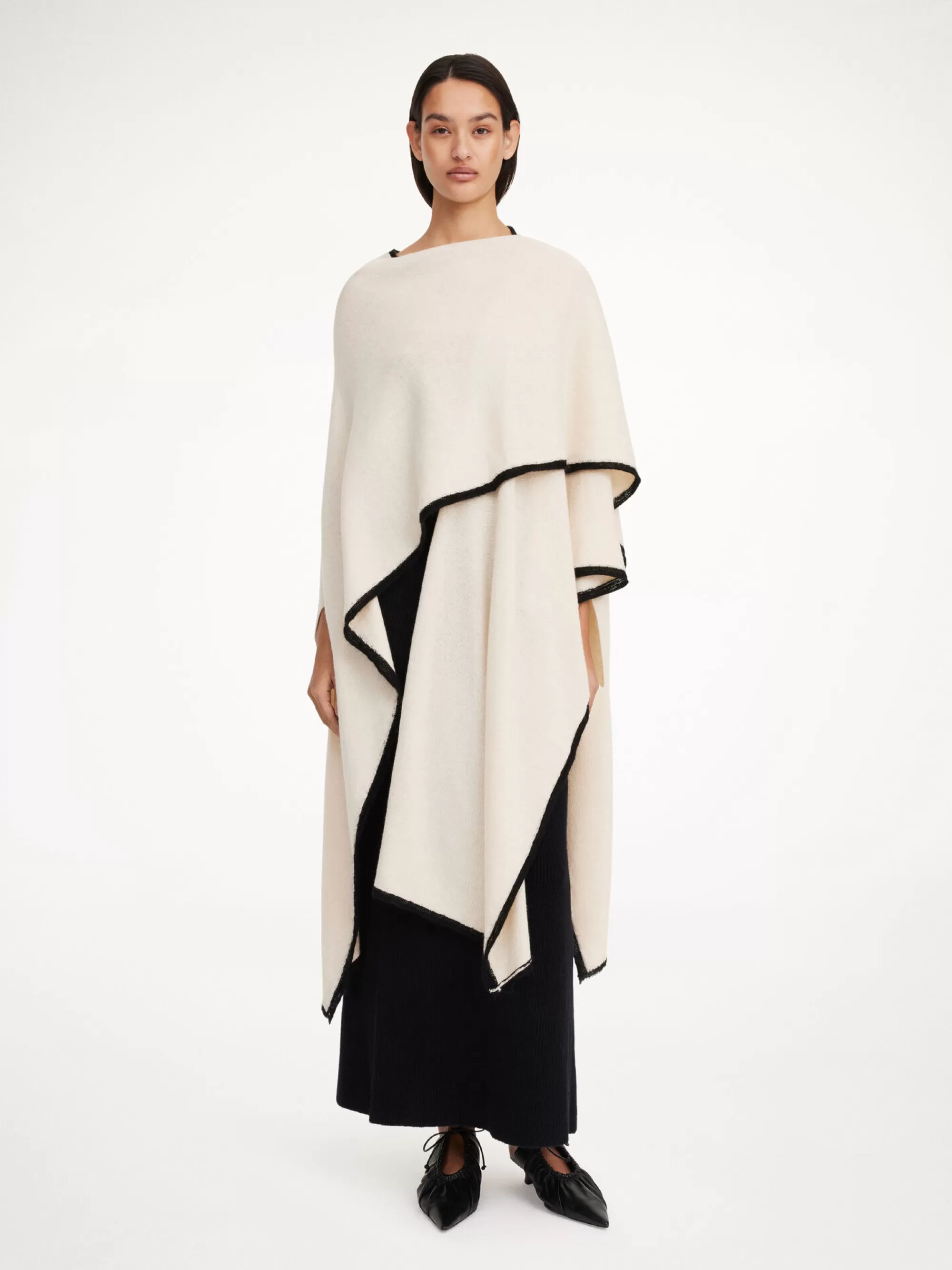 Clearance By Malene Birger Kassira Poncho I Merinould Oyster Gray