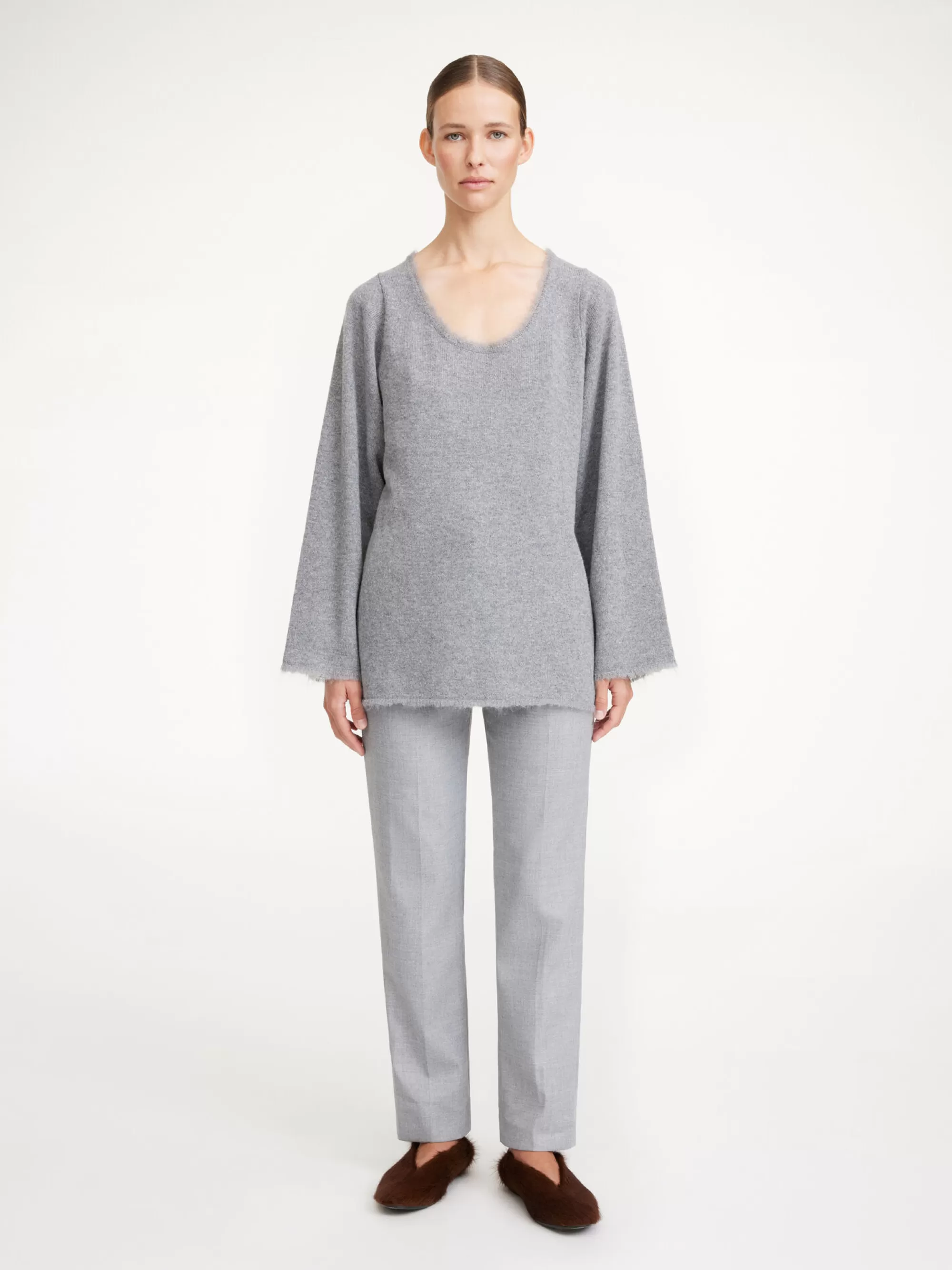 Best Sale By Malene Birger Luise Sweater Grey Melange