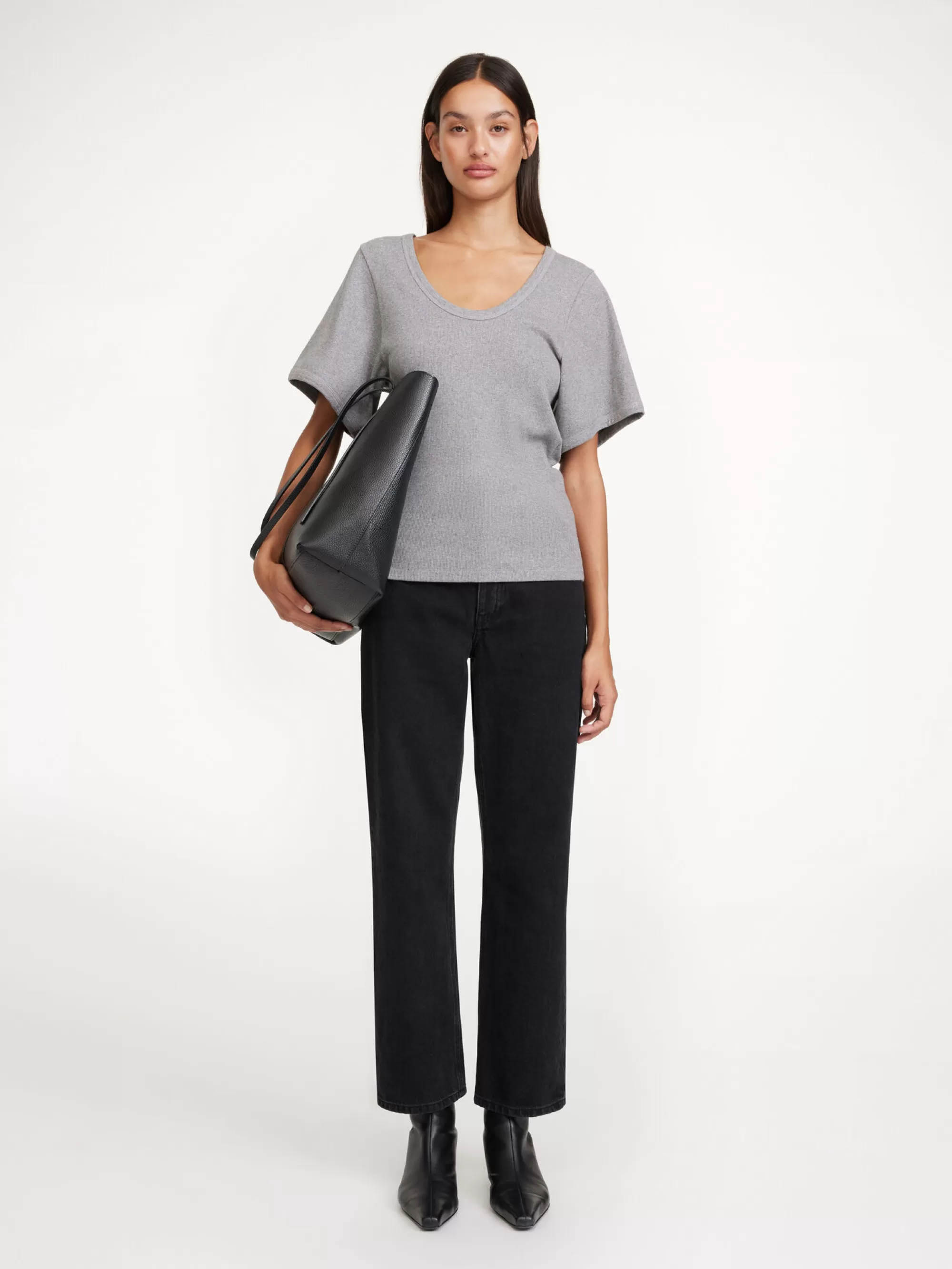 Online By Malene Birger Lunai T-shirt Grey Melange