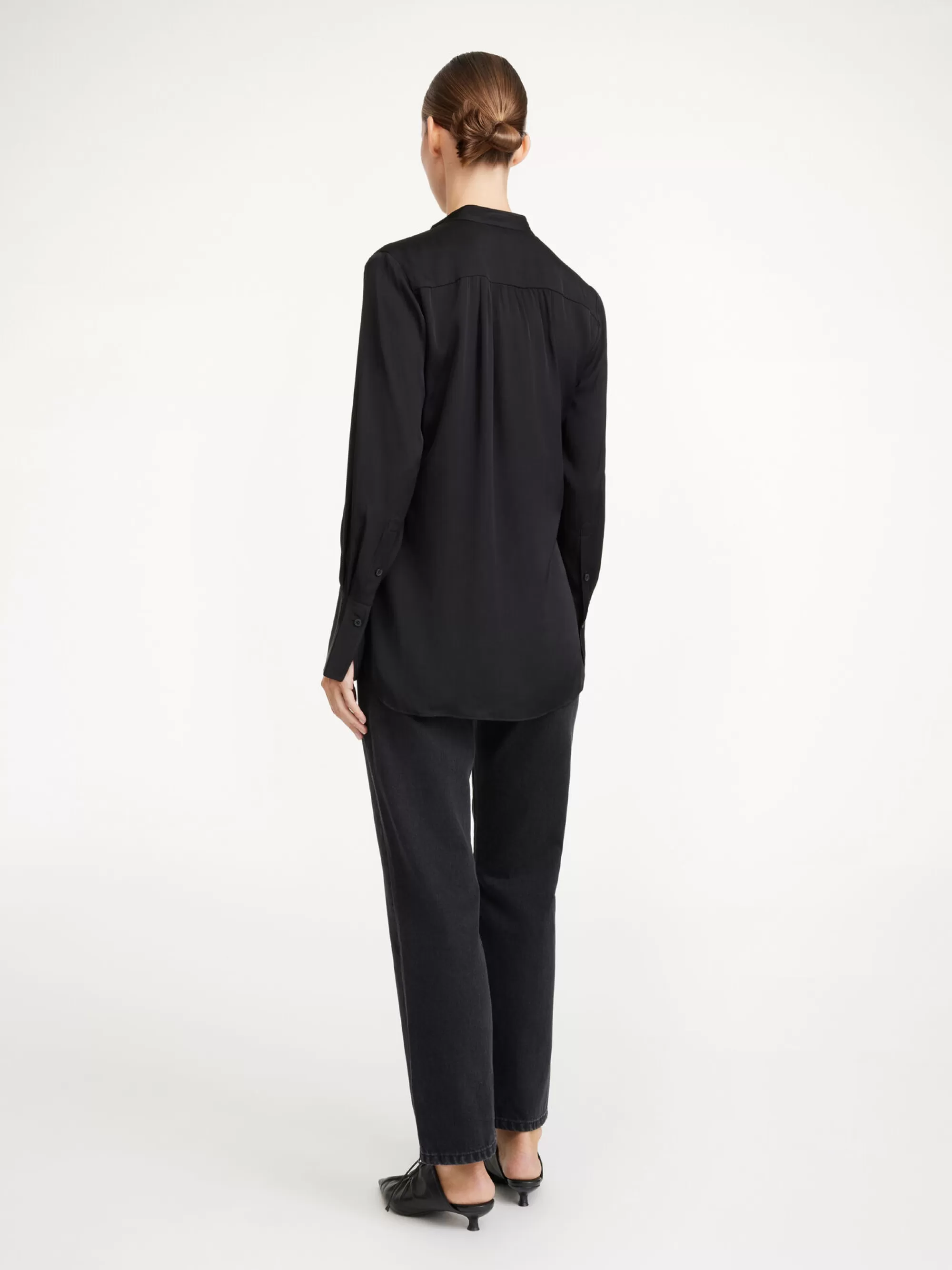 Cheap By Malene Birger Mabillon Silkeskjorte Black