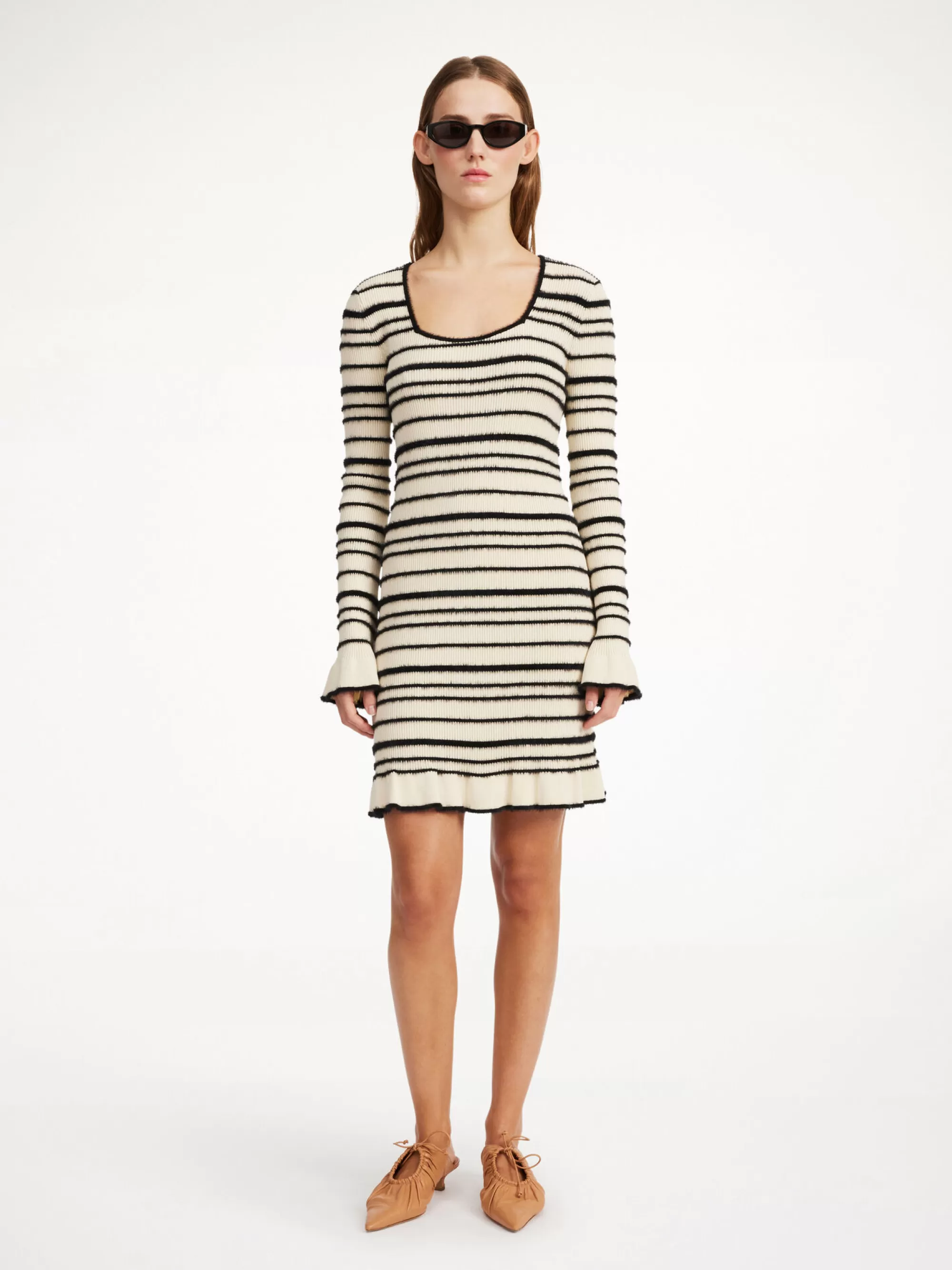 Outlet By Malene Birger Mailey Midikjole Black stripe