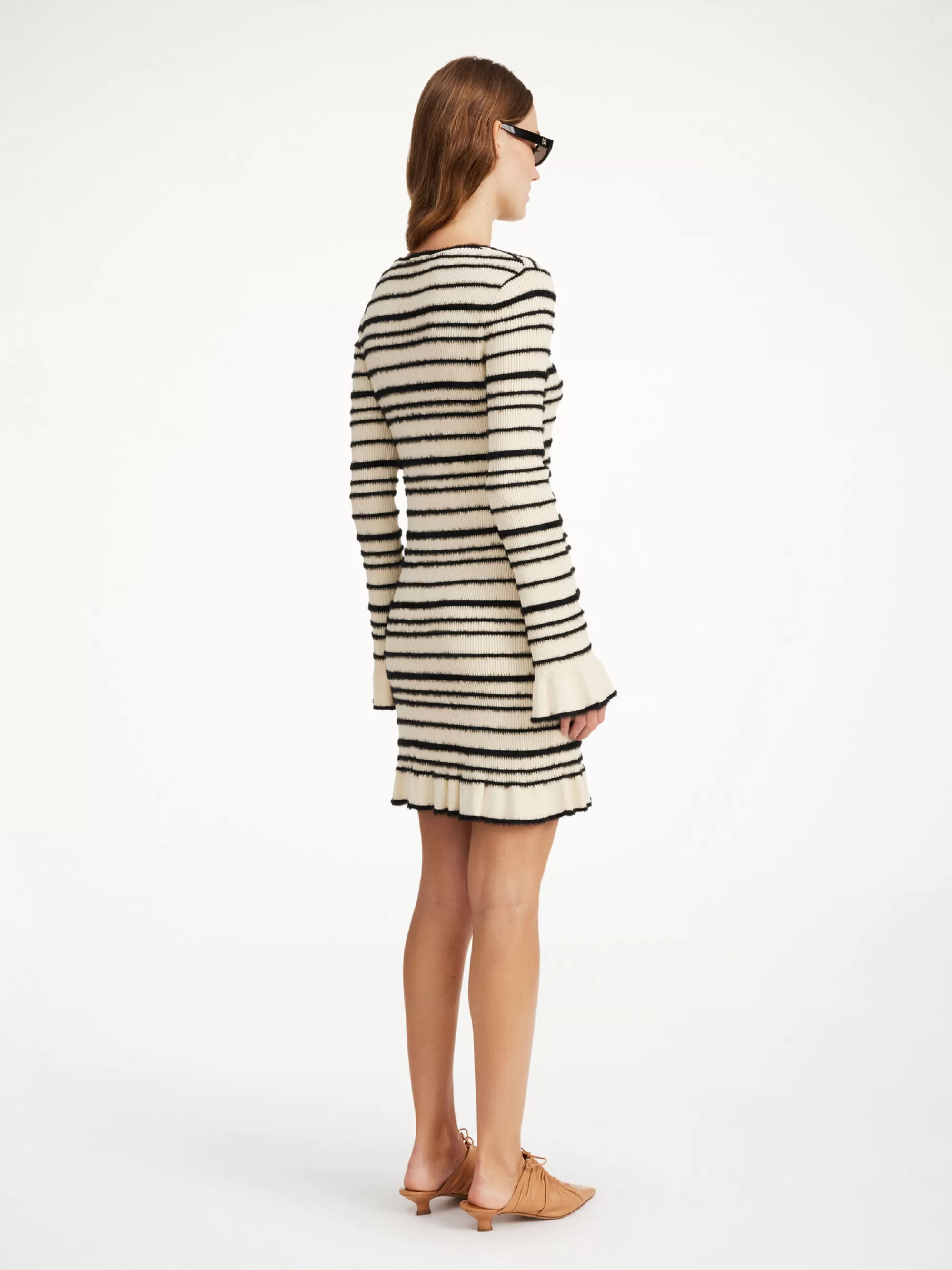 Outlet By Malene Birger Mailey Midikjole Black stripe