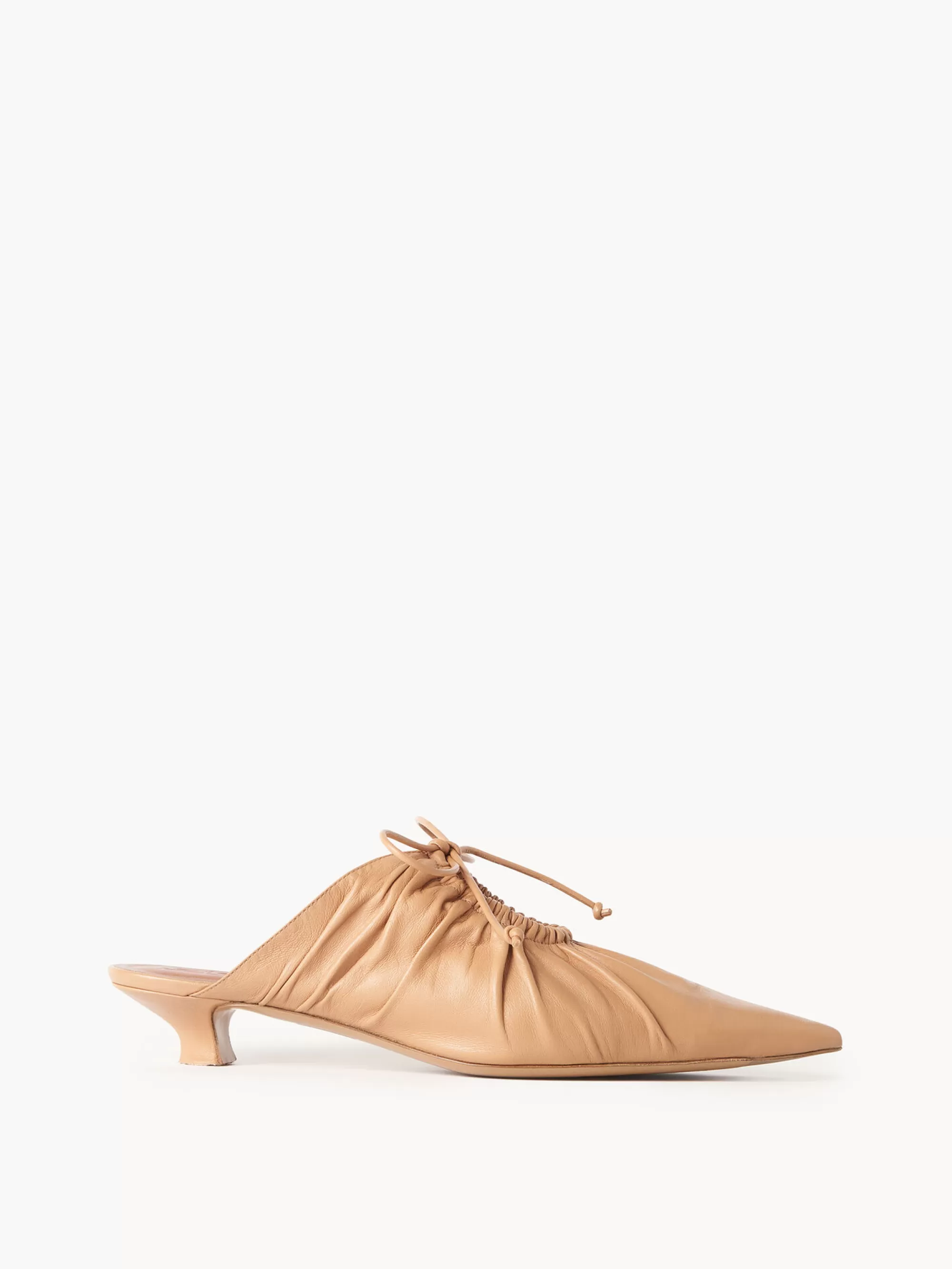 Clearance By Malene Birger Masey Mules I Læder Sand Beige