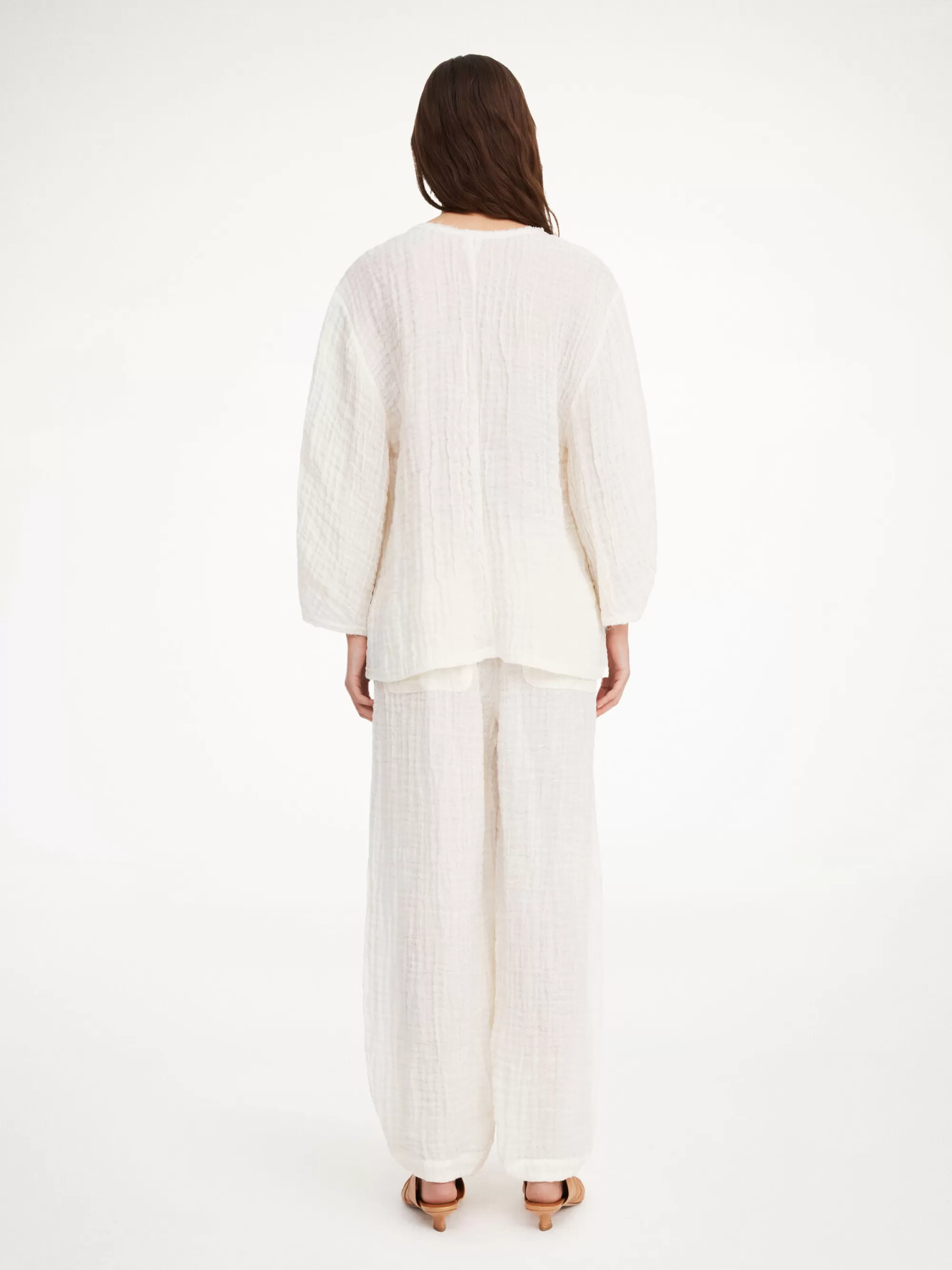 Sale By Malene Birger Mikala Bluse I Hør Pure White