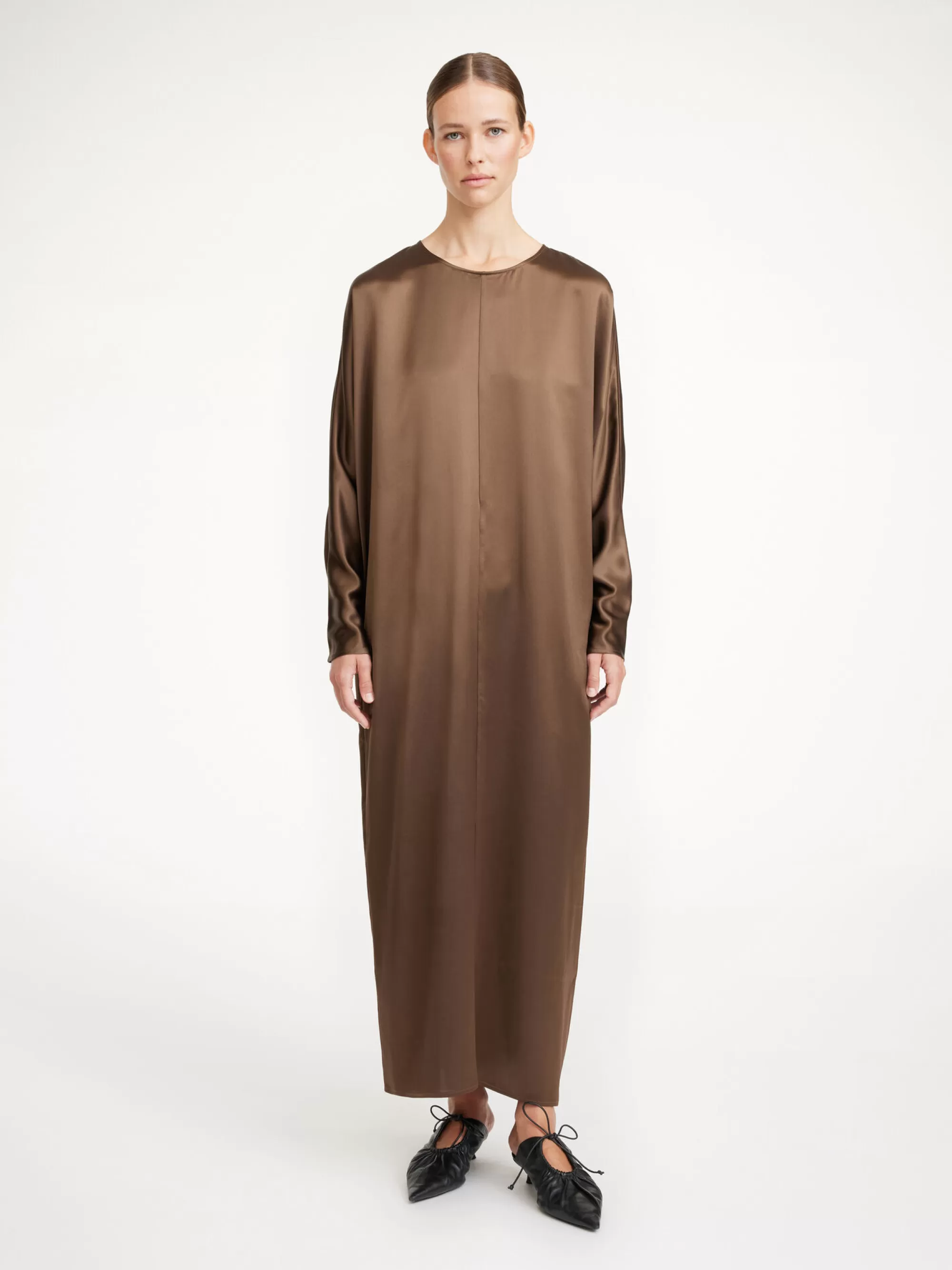 Online By Malene Birger Odelle Maxikjole Warm brown