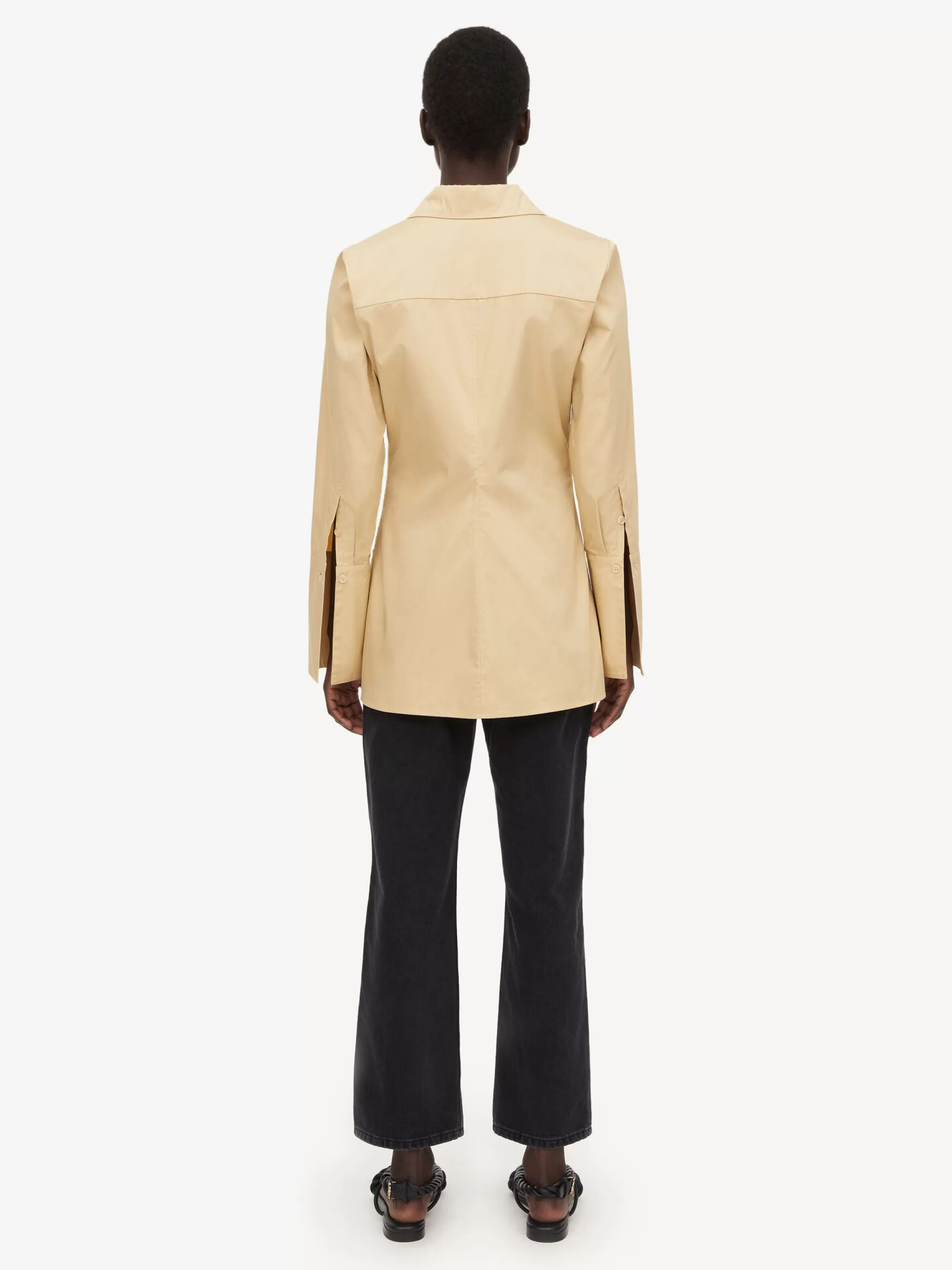 New By Malene Birger Padano Skjorte Dark Sand