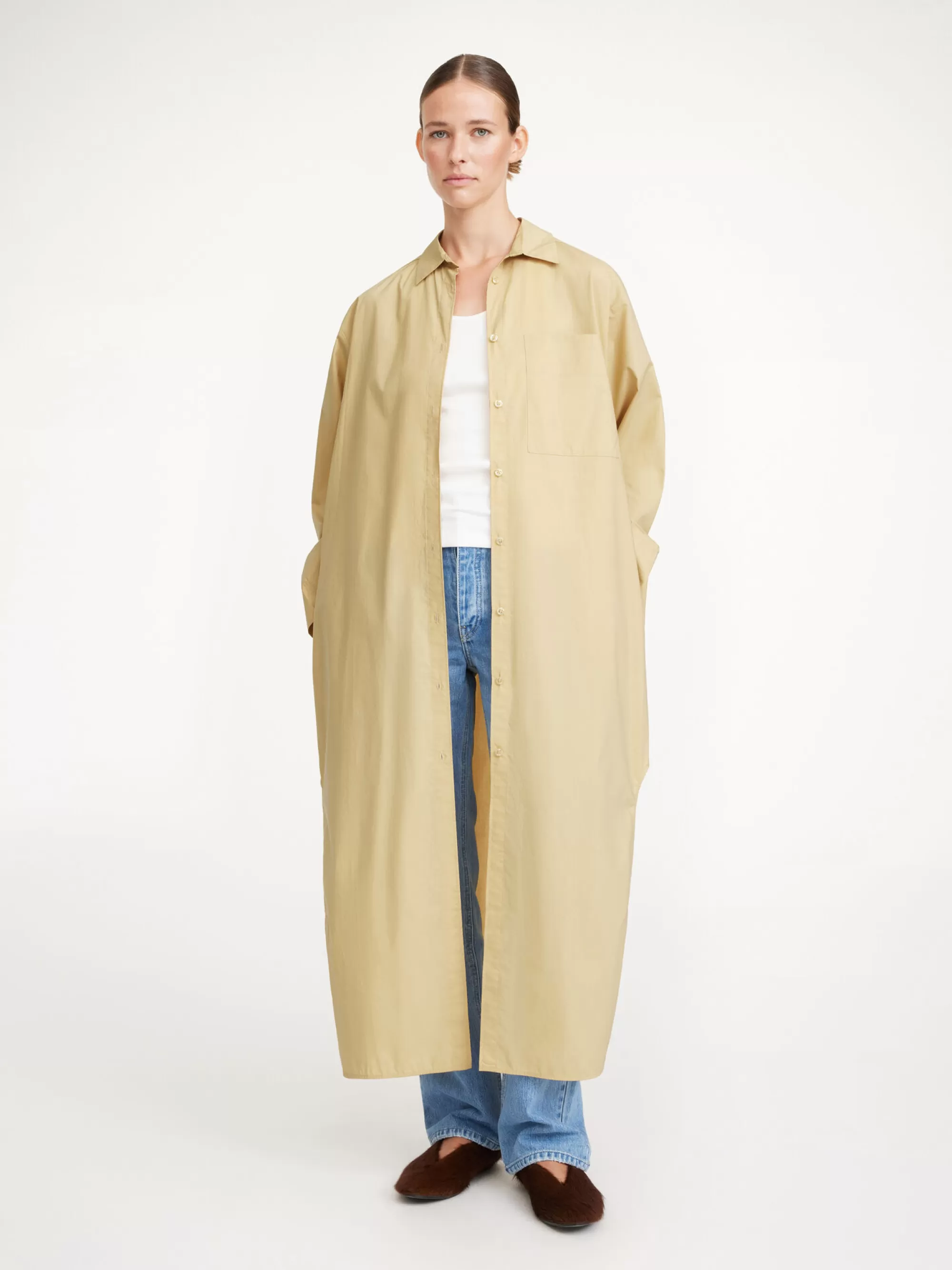 Clearance By Malene Birger Perros Kjole Dark Sand