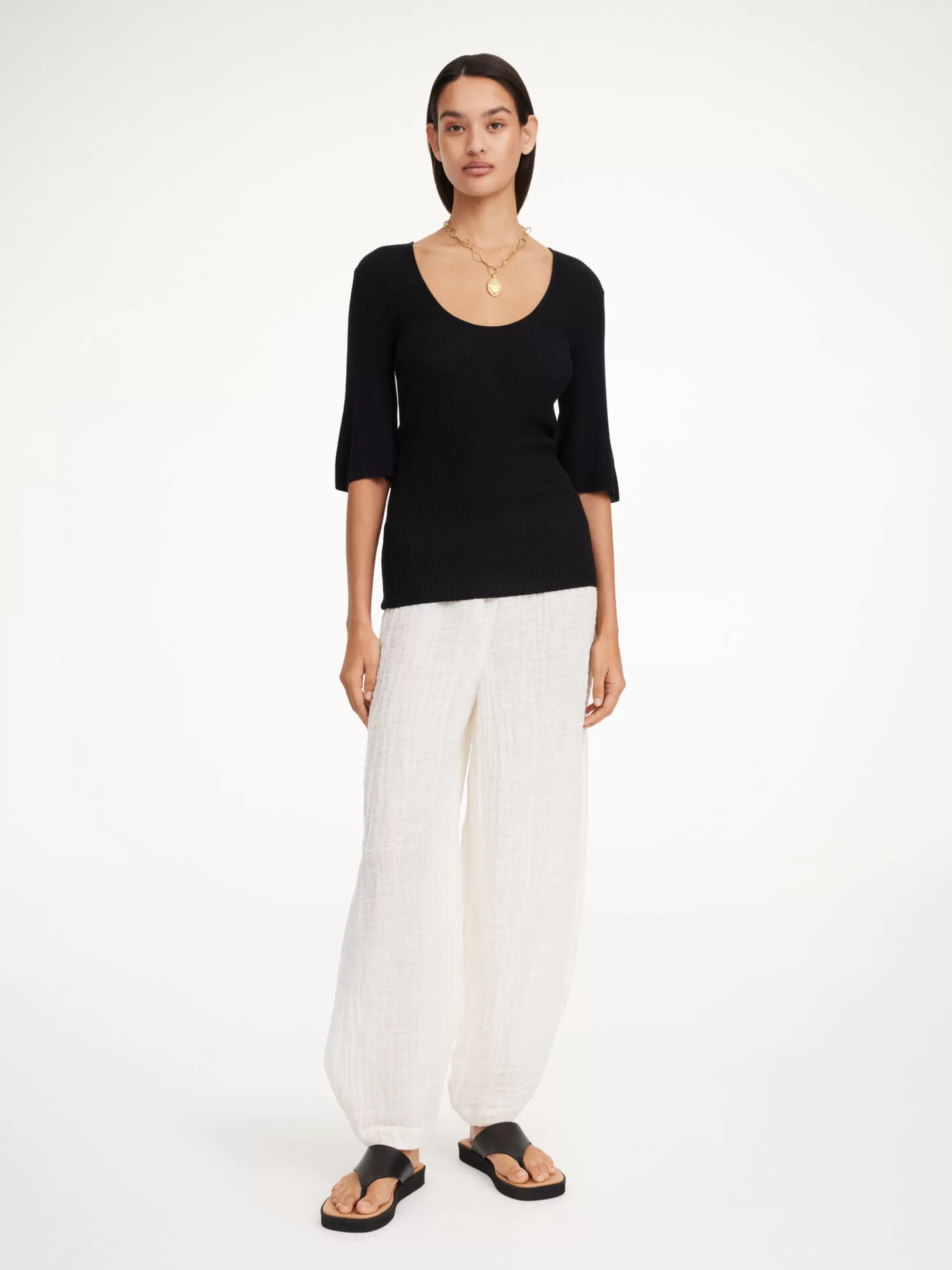 Flash Sale By Malene Birger Remona Top I Strik Black